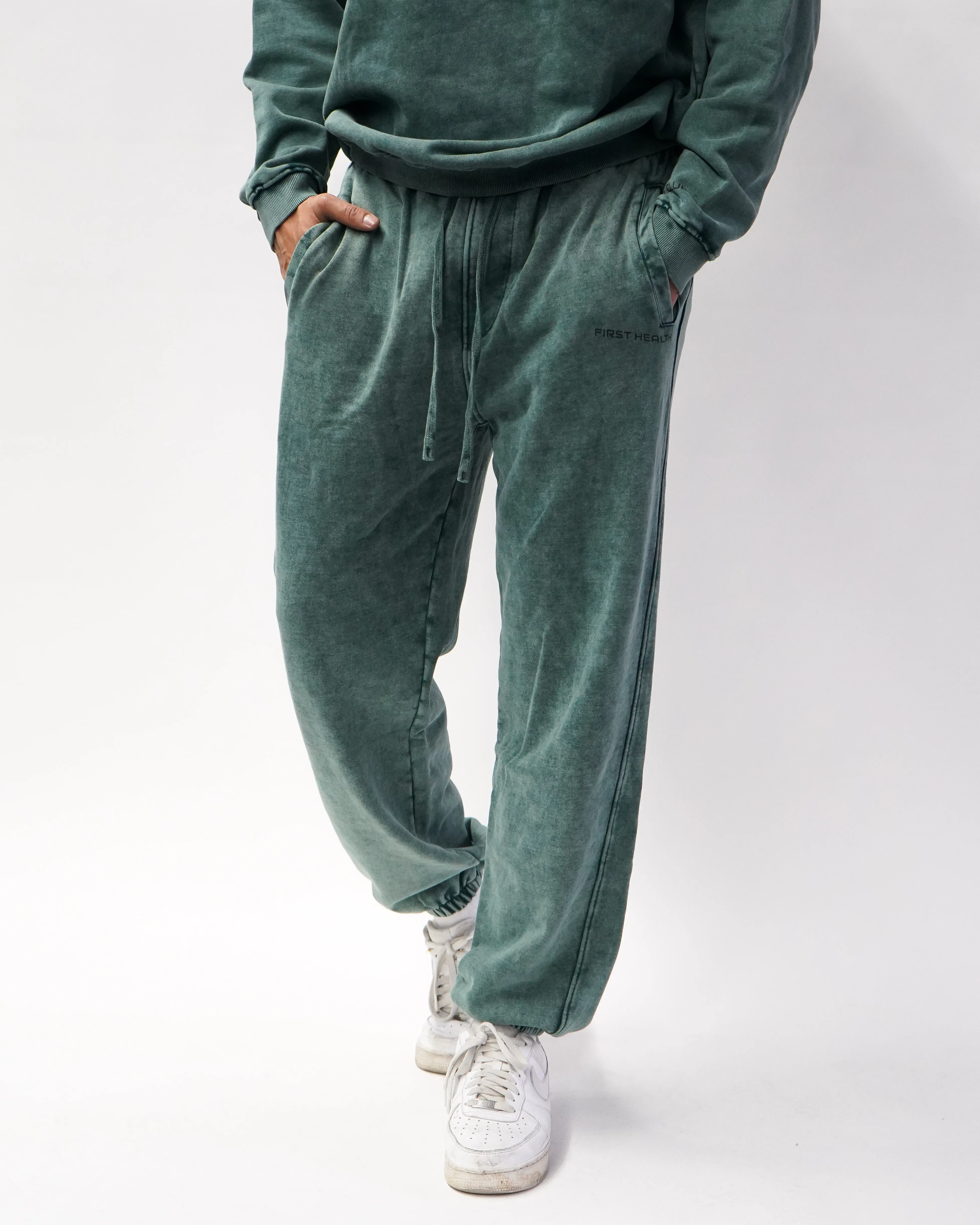 Acid Wash Joggers - Pine sold by First Health Apparel