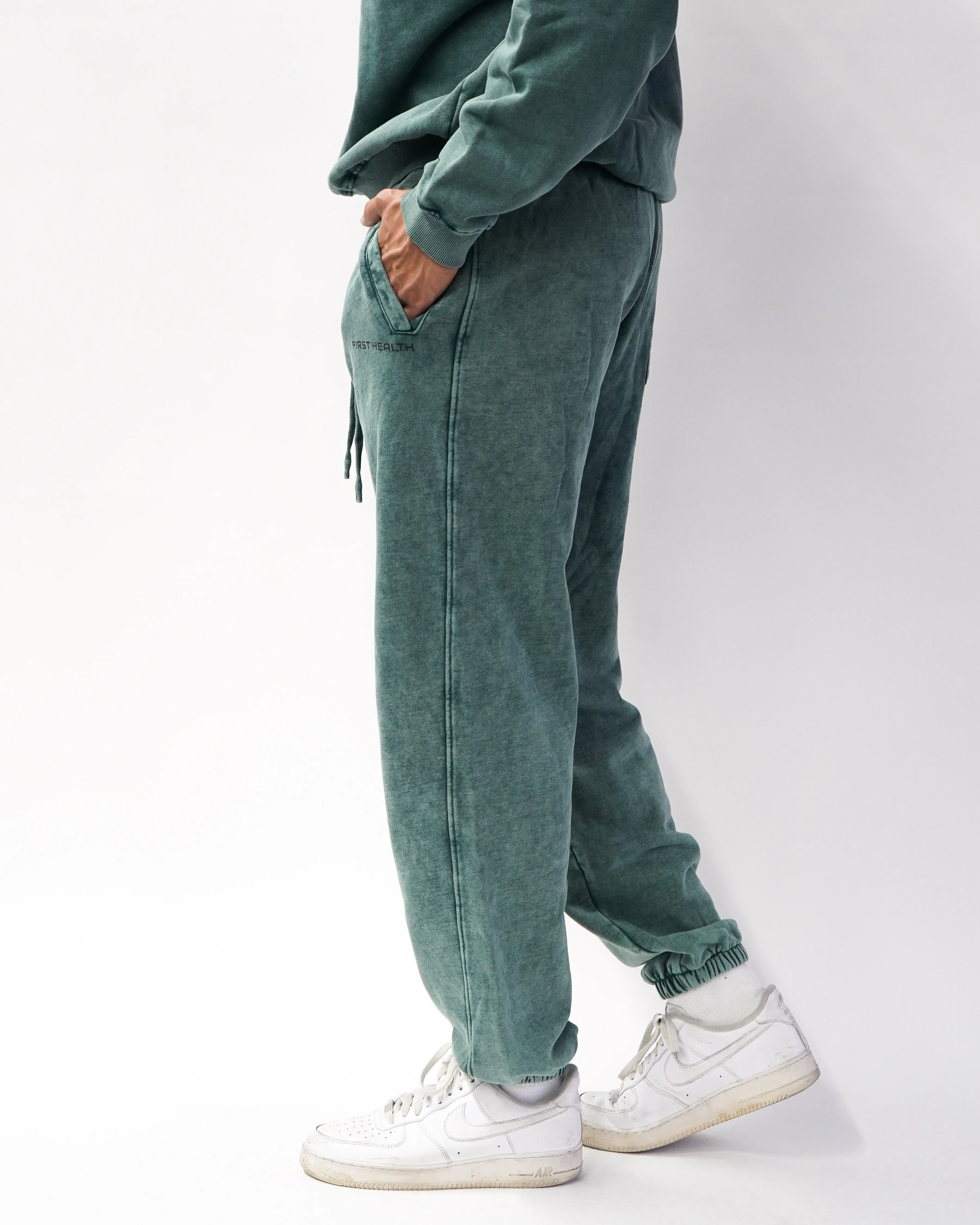 Acid Wash Joggers - Pine sold by First Health Apparel product image thumbnail 3