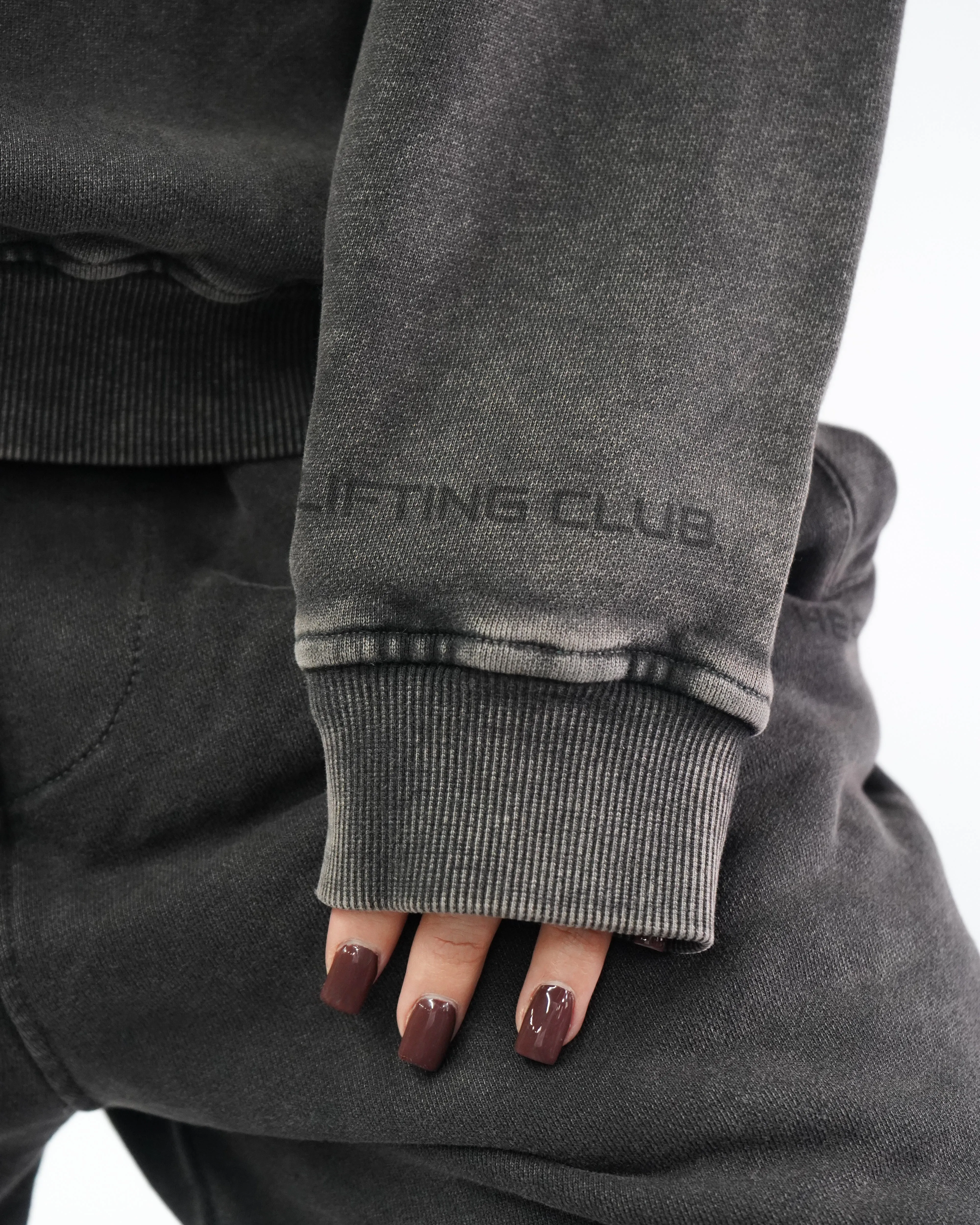 Acid Wash Crew Neck - Espresso sold by First Health Apparel product image thumbnail 3