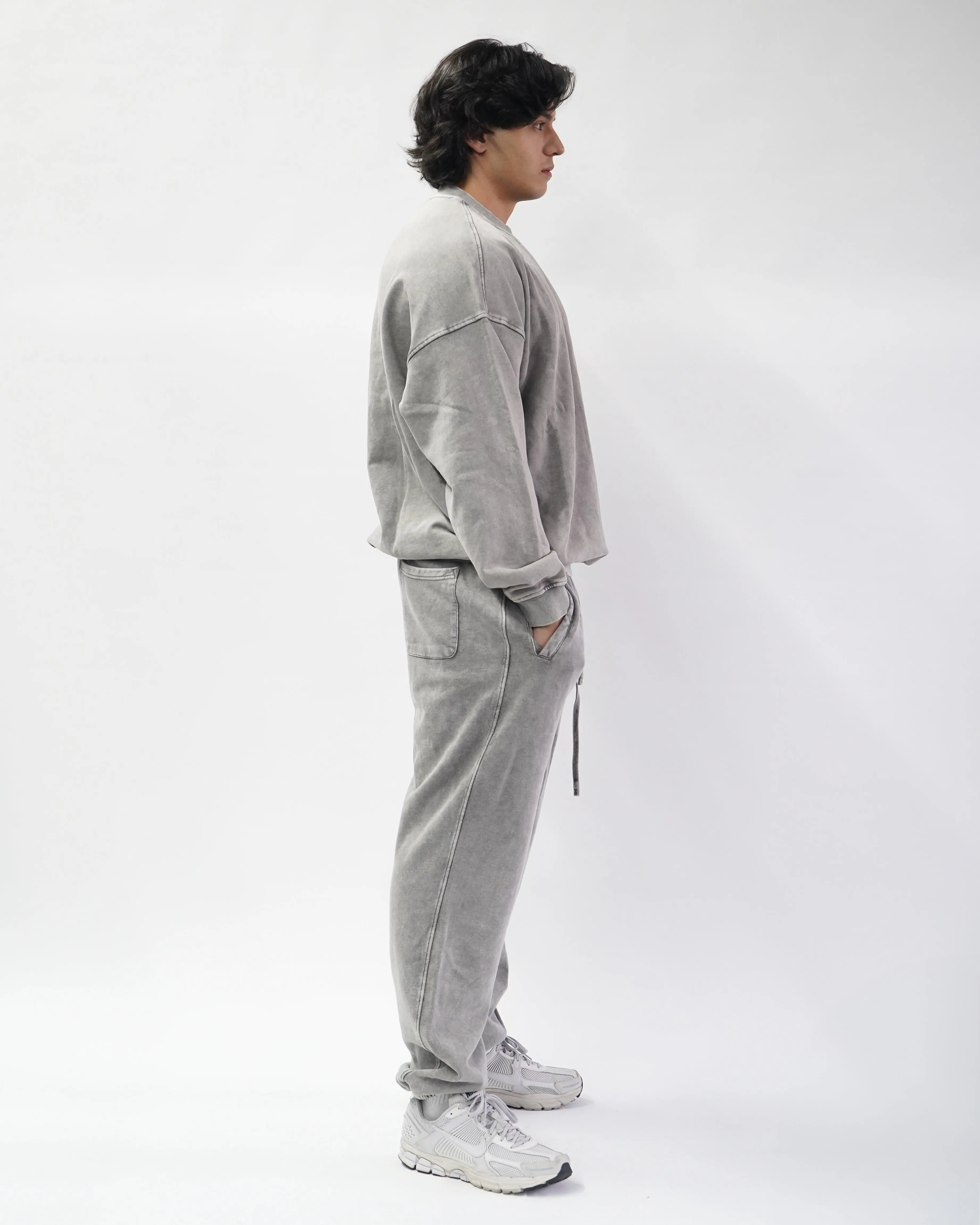 Acid Wash Joggers - Ash sold by First Health Apparel product image thumbnail 3