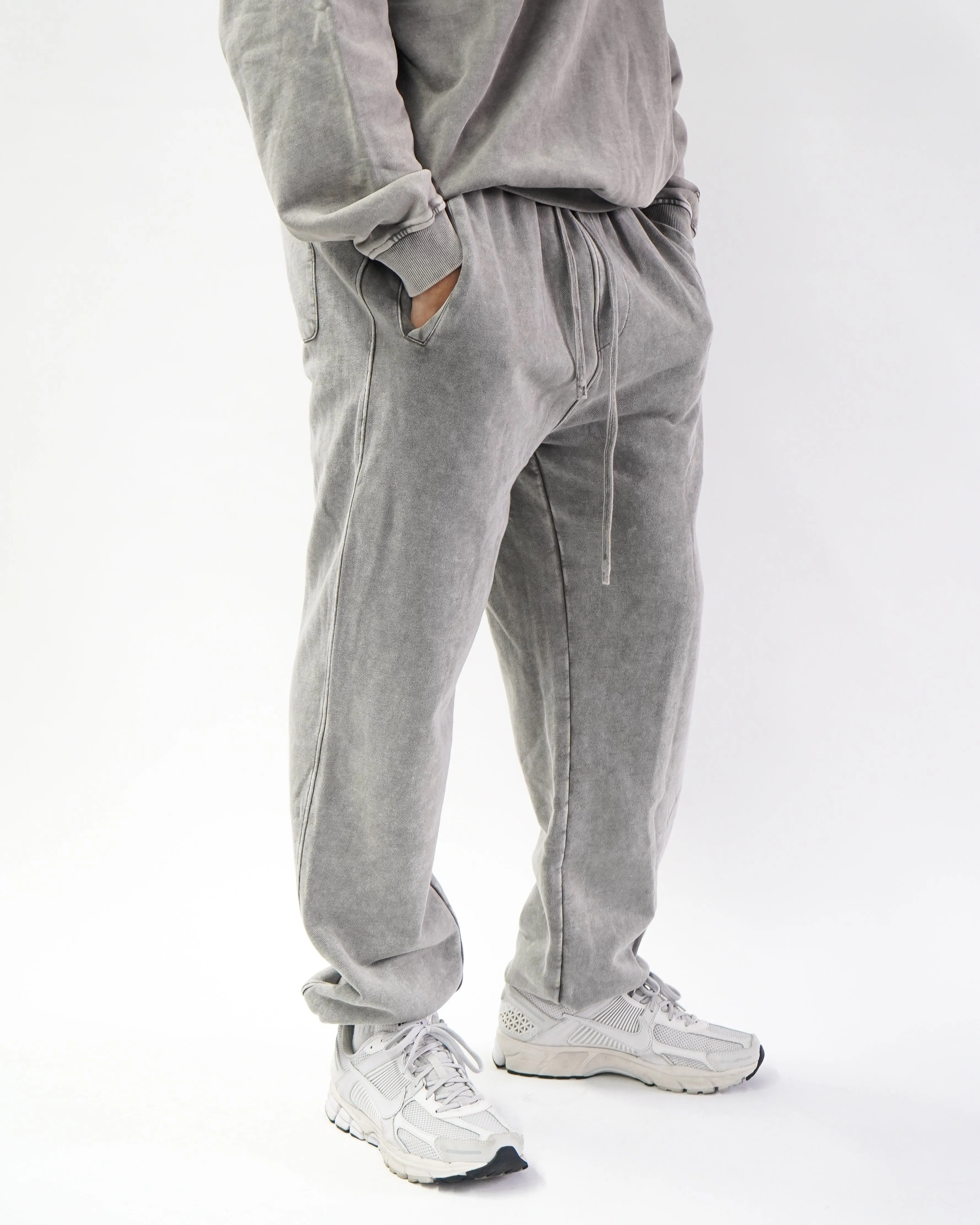 Acid Wash Joggers - Ash sold by First Health Apparel