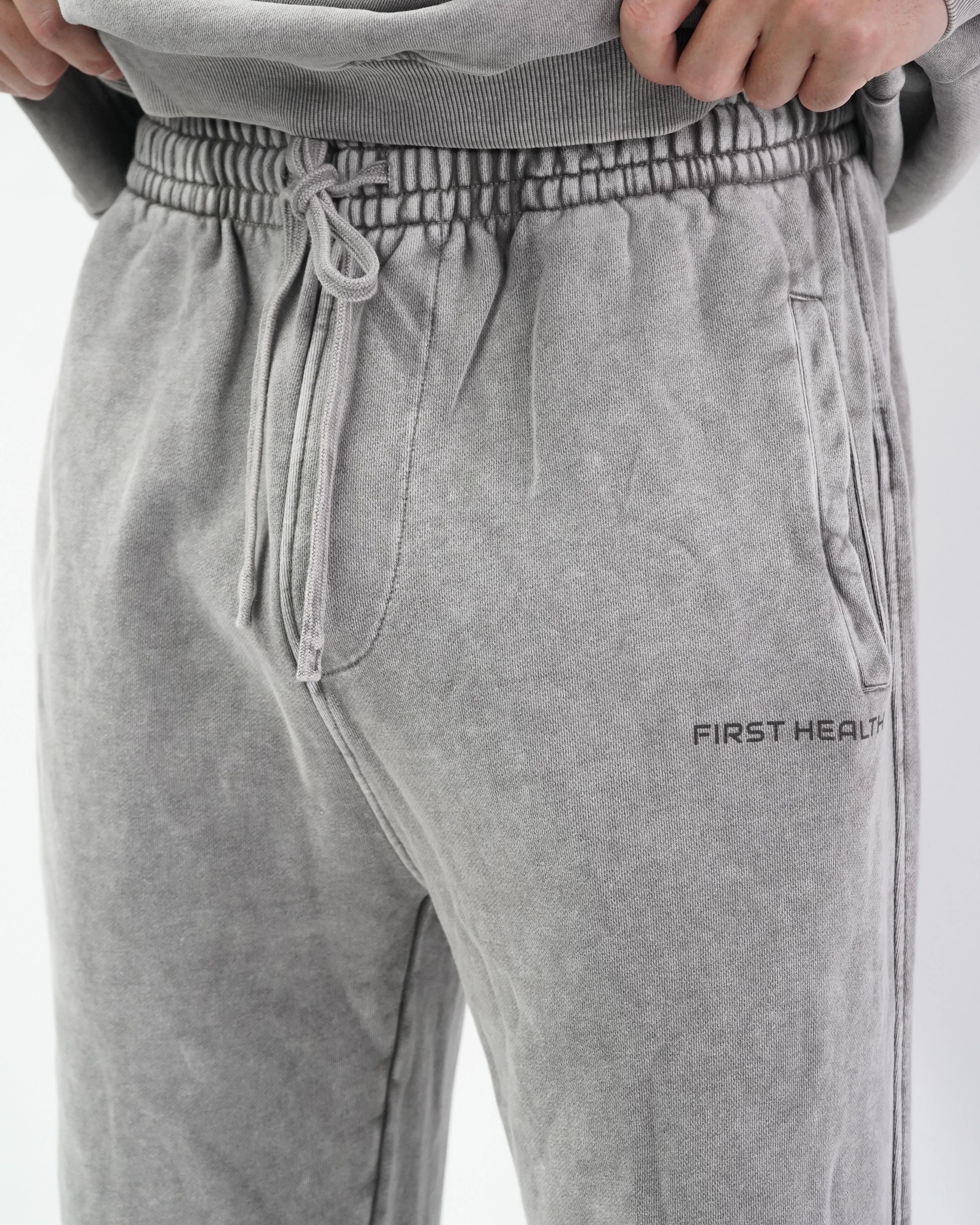 Acid Wash Joggers - Ash sold by First Health Apparel product image thumbnail 2