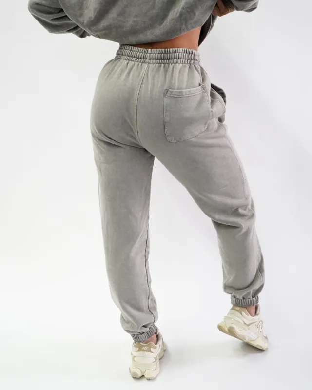 Acid Wash Joggers - Ash sold by First Health Apparel