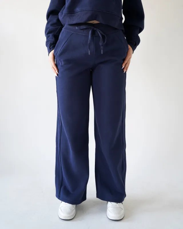 Lounge Straight-leg Sweatpants - Navy sold by First Health Apparel