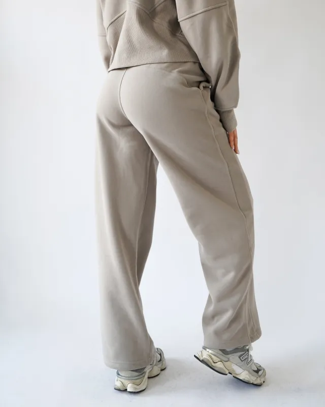 Lounge Straight-leg Sweatpants - Taupe sold by First Health Apparel