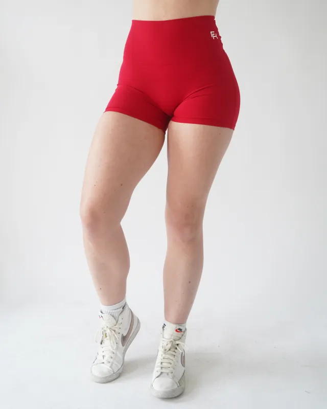 Everyday Biker Shorts 6" - Cherry sold by First Health Apparel