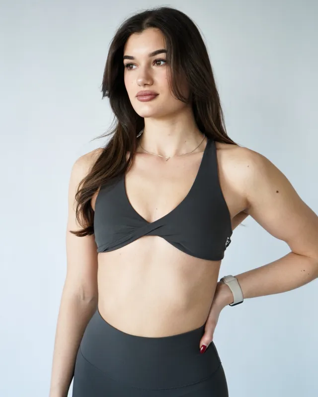 Performance Sports Bra - Iron sold by First Health Apparel