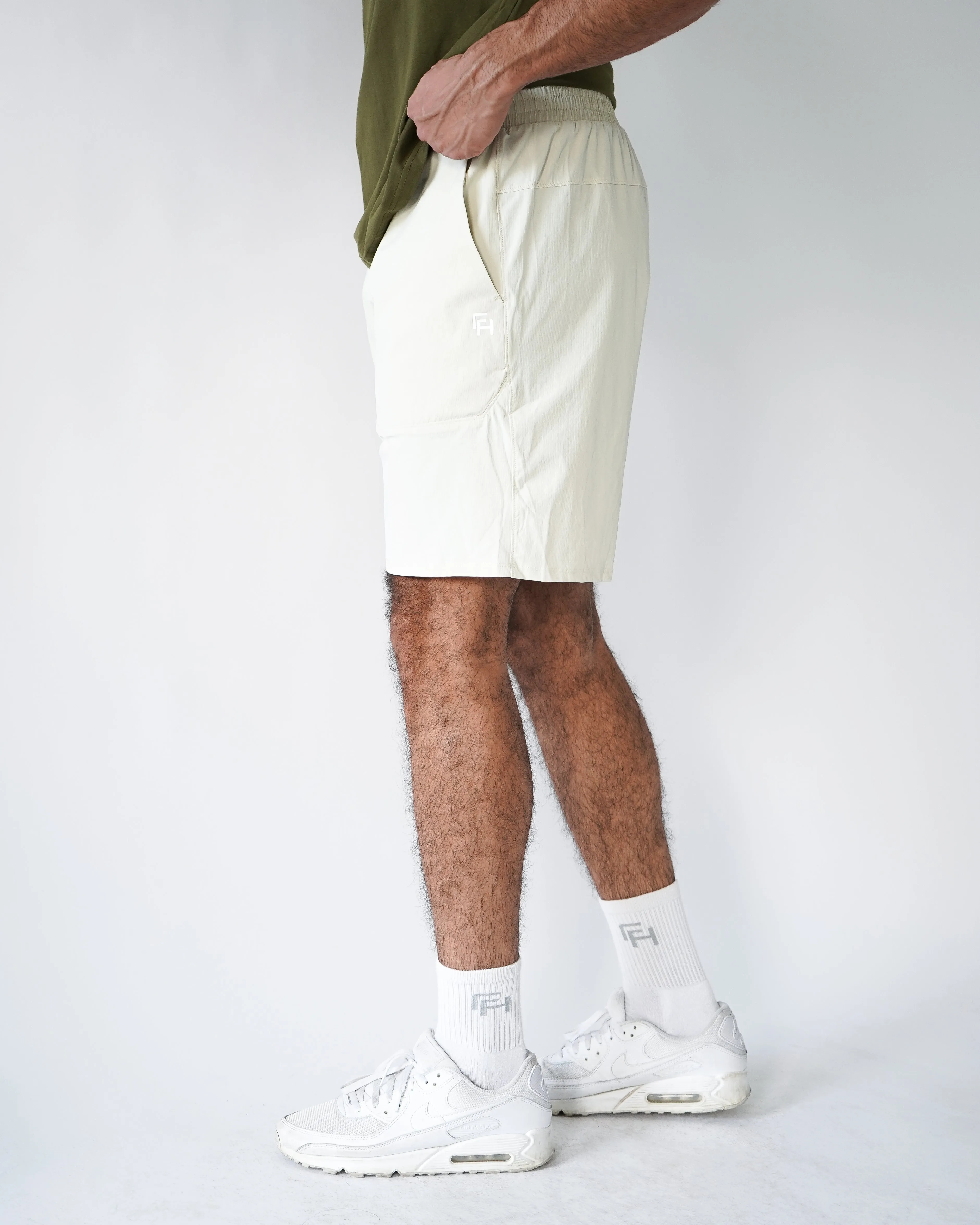 Everyday Shorts 7" - Cream sold by First Health Apparel product image thumbnail 4