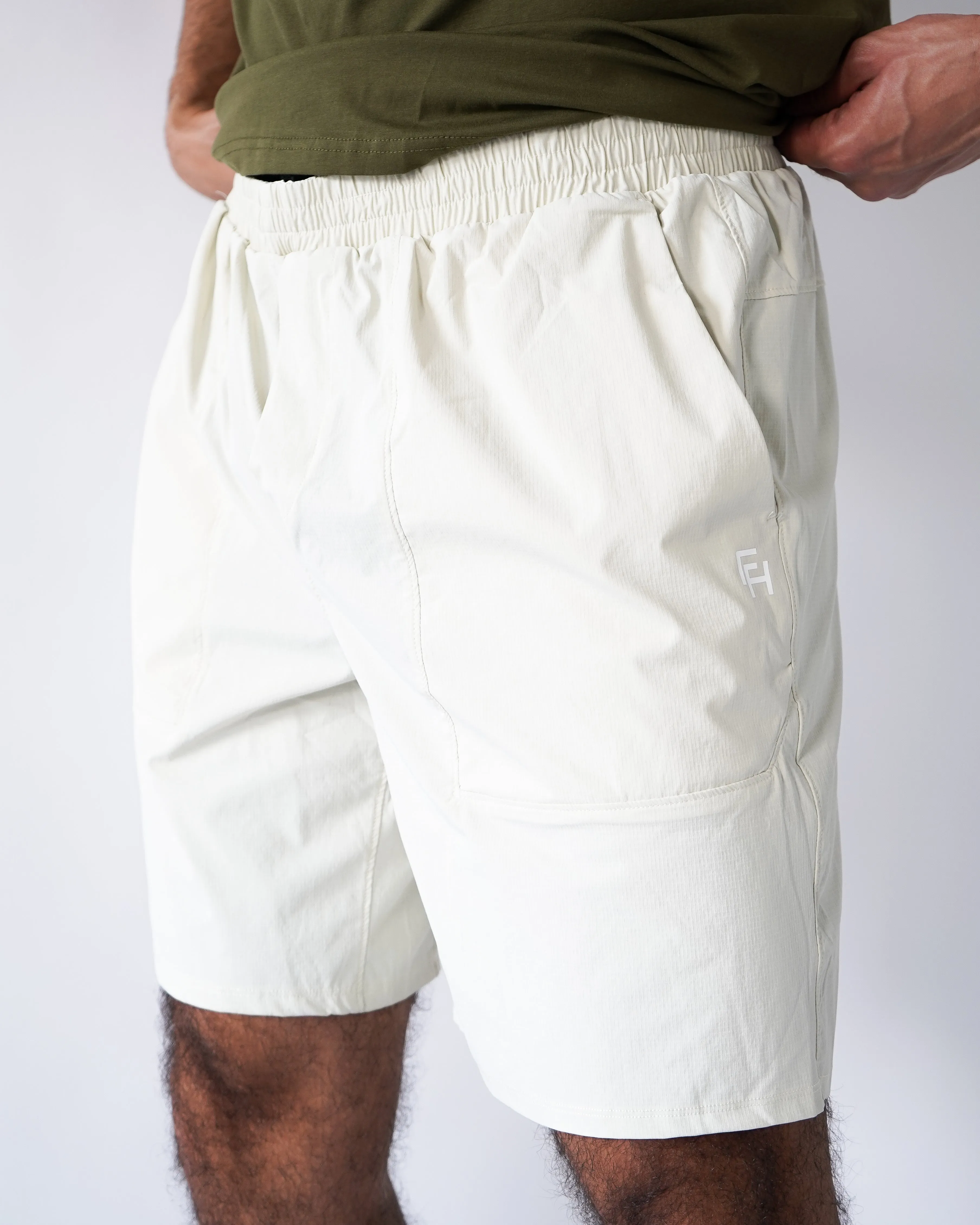 Everyday Shorts 7" - Cream sold by First Health Apparel product image thumbnail 2