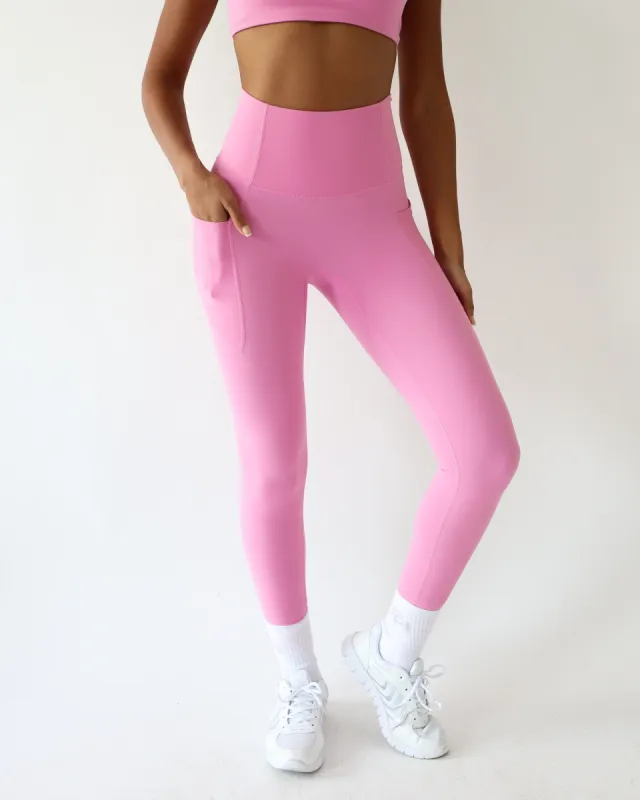Performance Pocket Leggings - Bubblegum sold by First Health Apparel