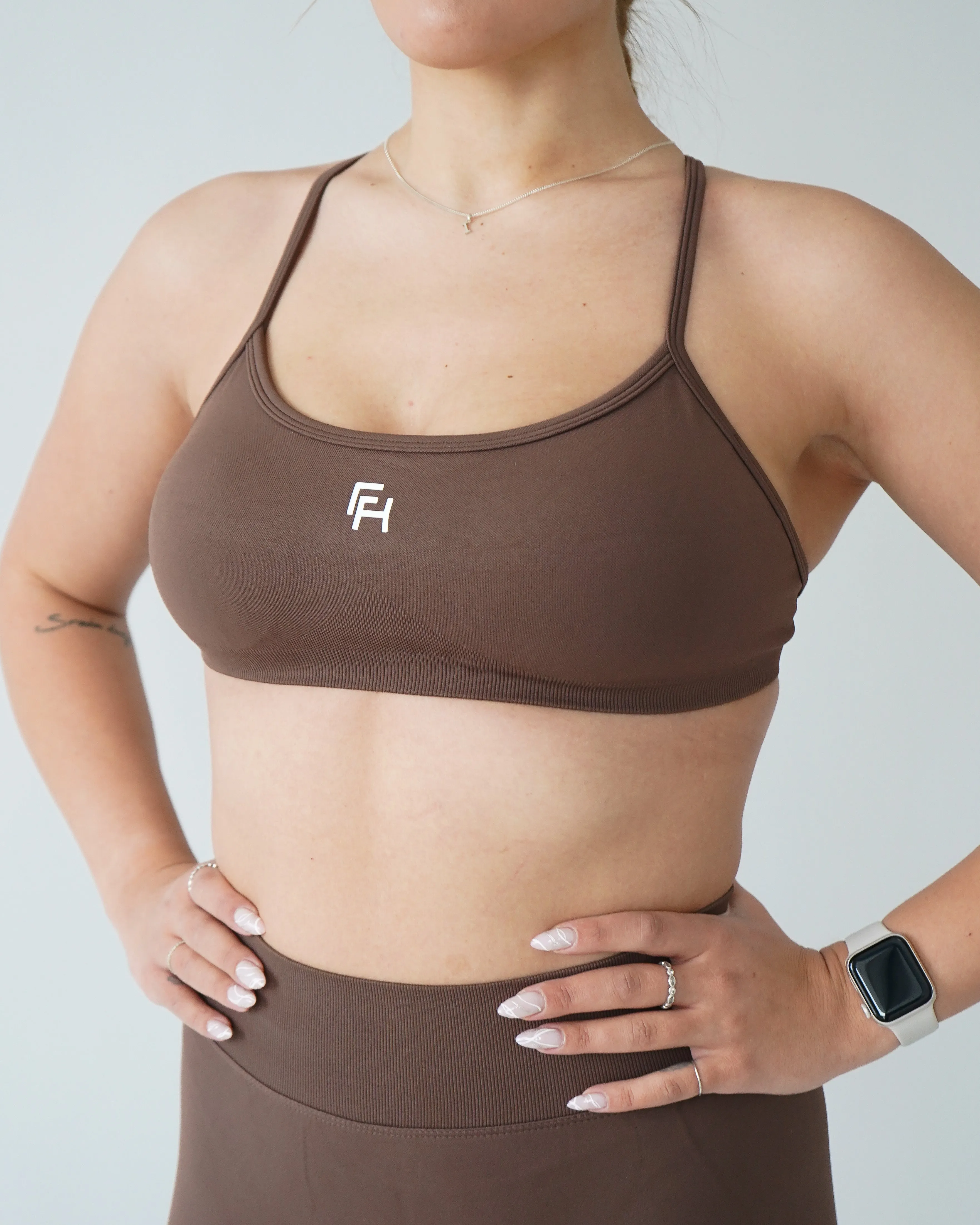 Enhance Contour Sports Bra - Cocoa sold by First Health Apparel product image thumbnail 2