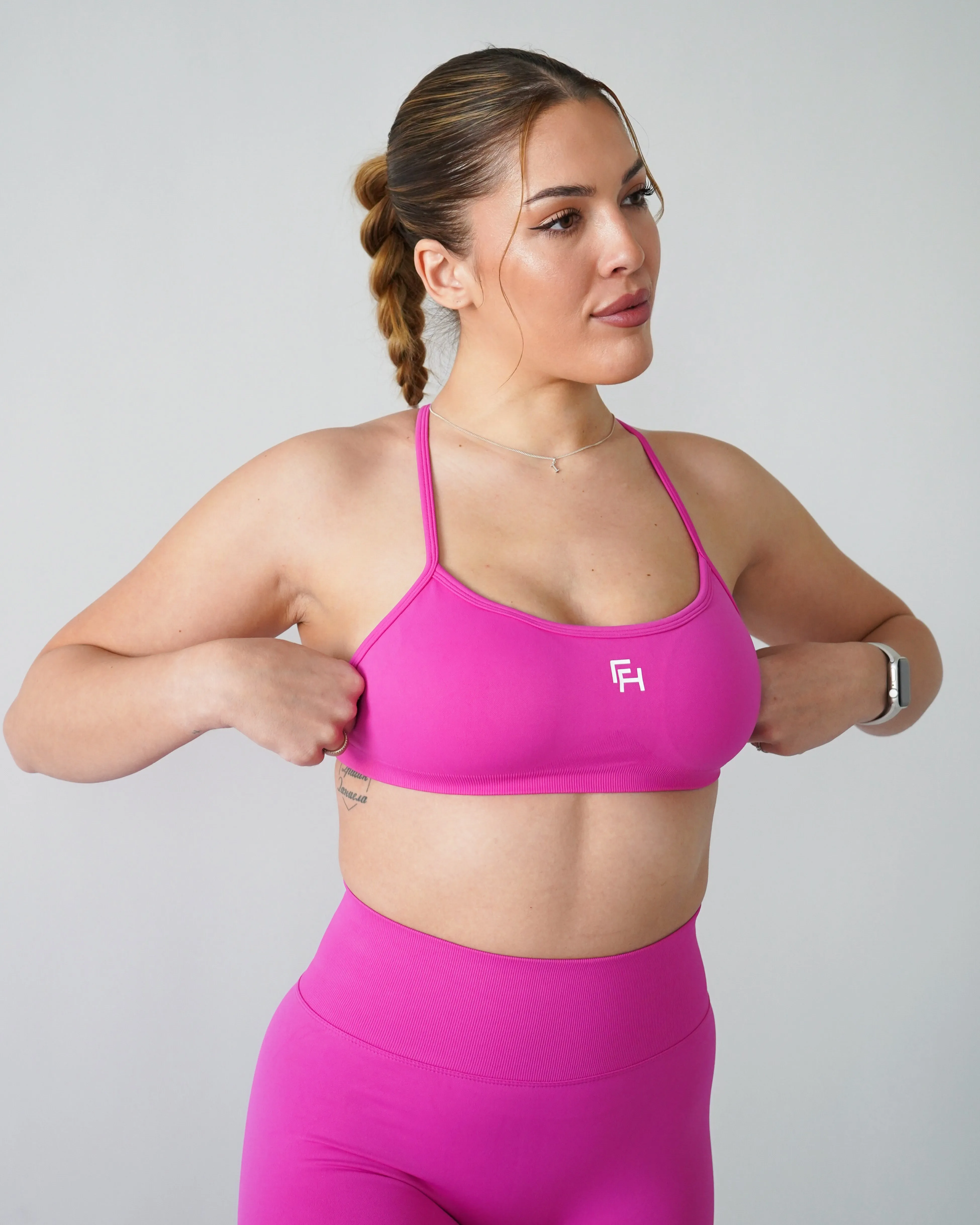 Enhance Contour Sports Bra - Magenta sold by First Health Apparel product image thumbnail 4
