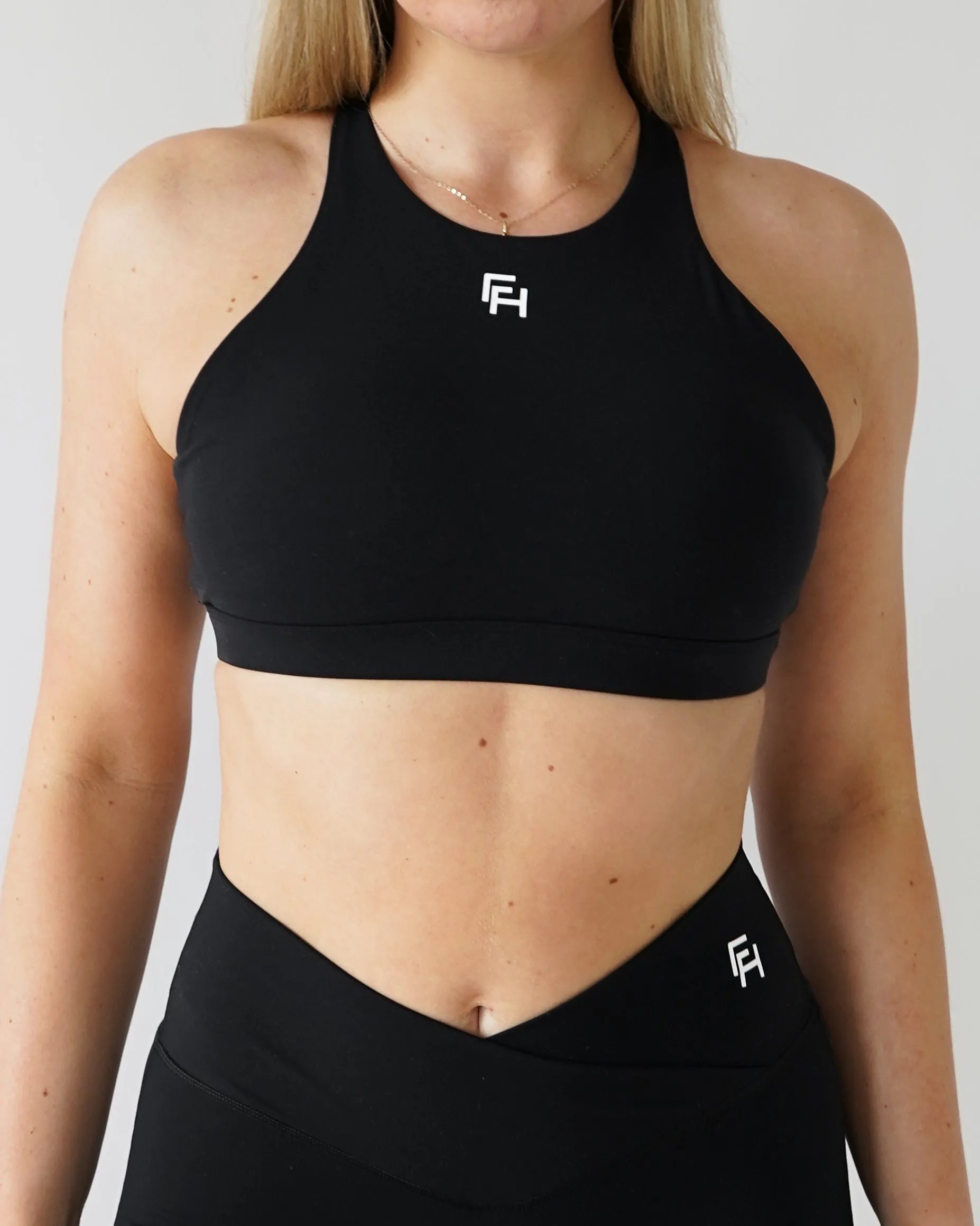 Everyday High-Neck Sports Bra - Black sold by First Health Apparel product image thumbnail 2