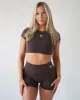 Everyday Open Back Crop Tee - Wood sold by First Health Apparel