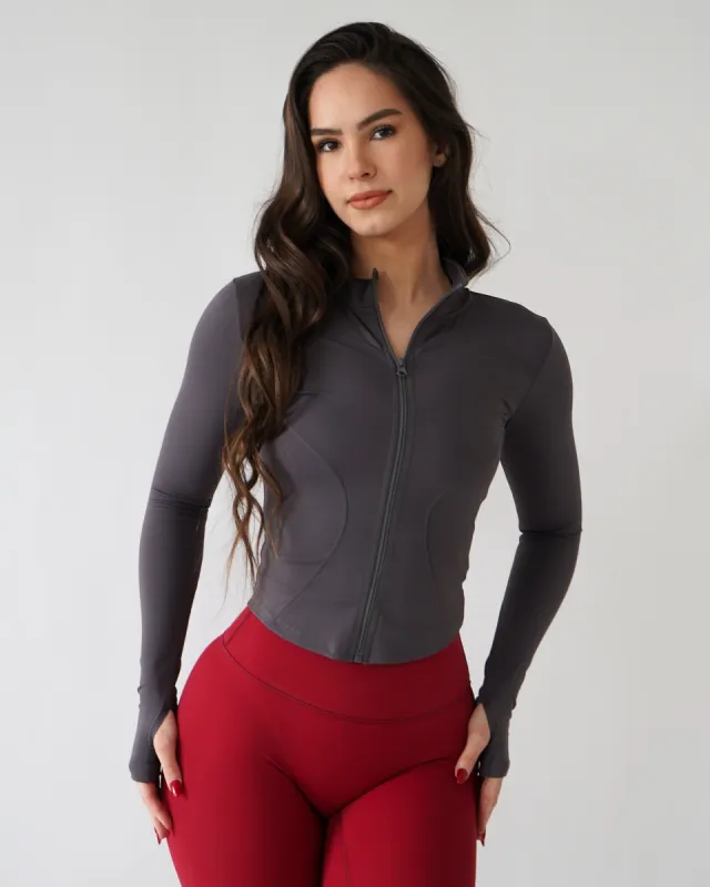 Sculpt Zip Up - Stone sold by First Health Apparel