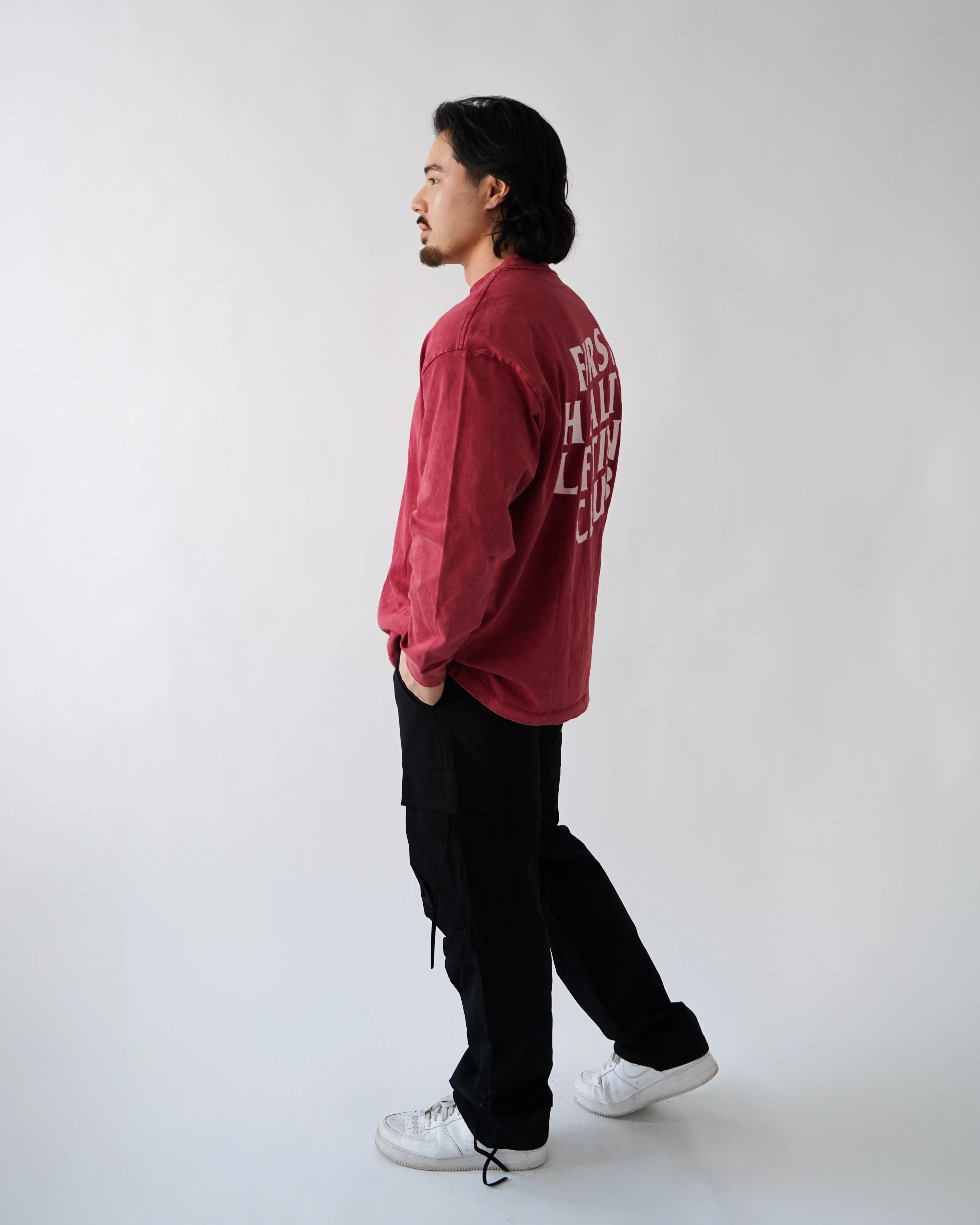 Lifting Club Long Sleeve - Crimson sold by First Health Apparel product image thumbnail 2
