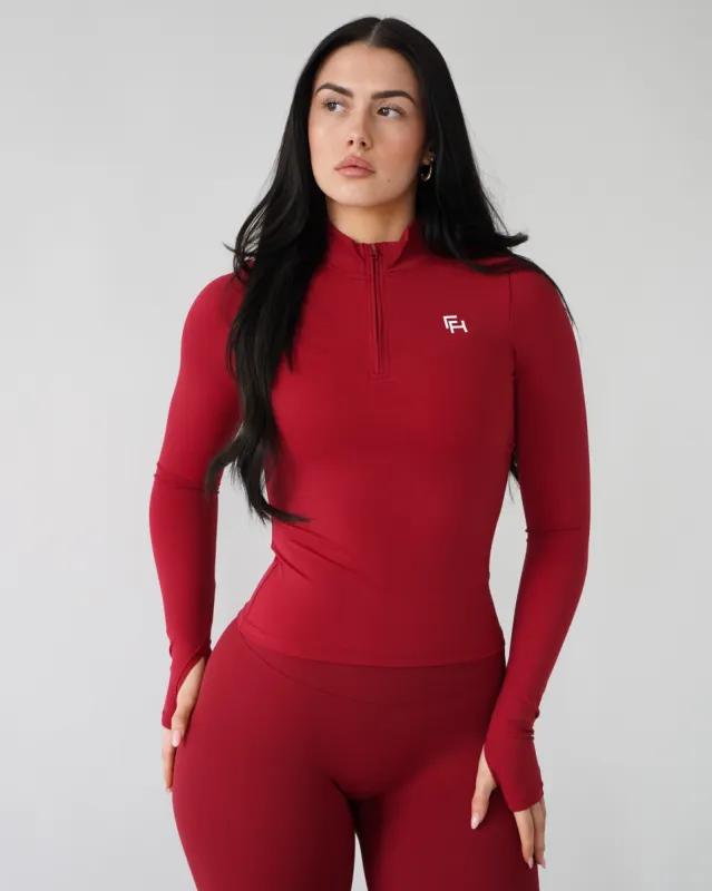 Adapt Quarter-Zip - Ruby sold by First Health Apparel