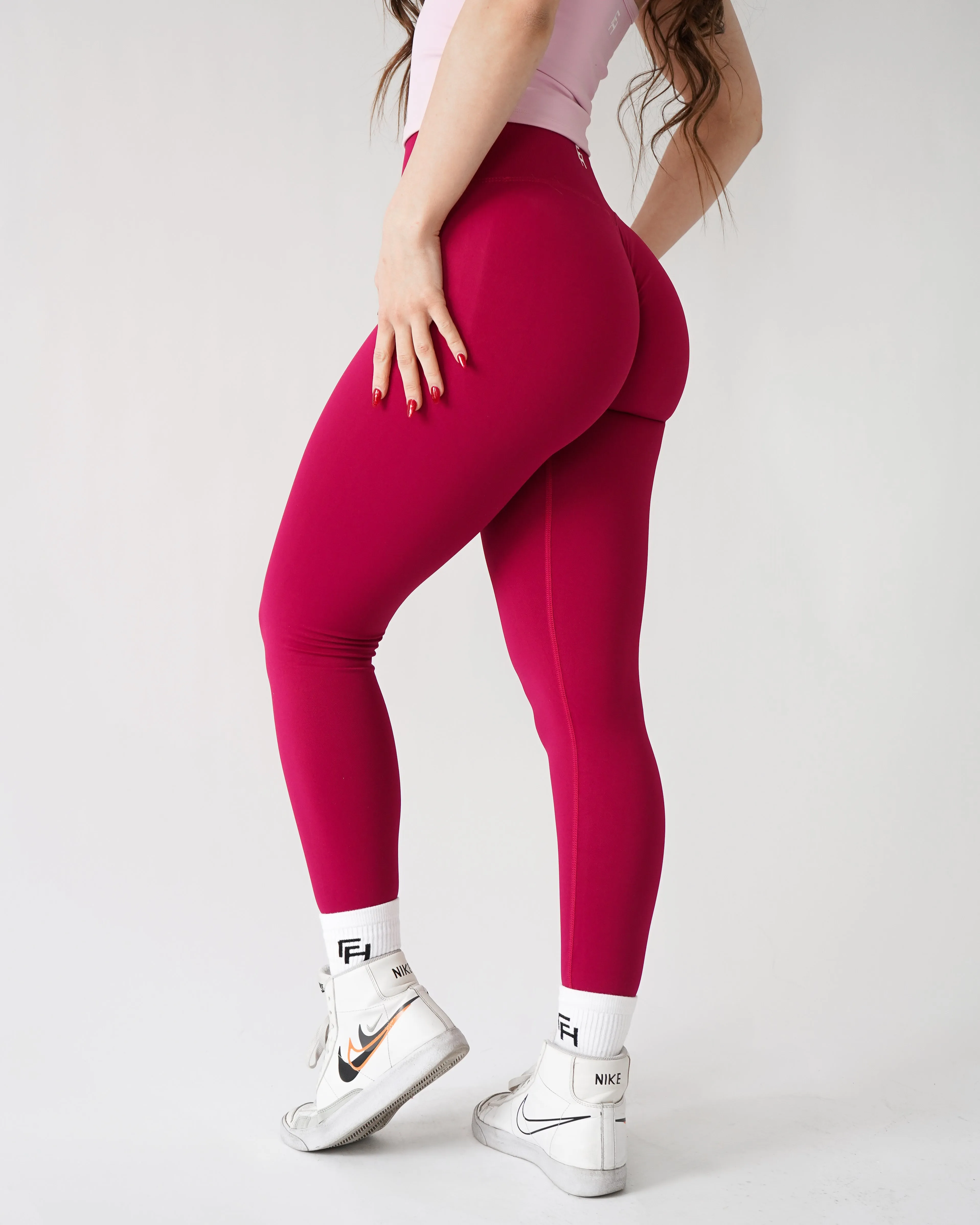 Enhance Contour Leggings 27" - Pomegranate sold by First Health Apparel