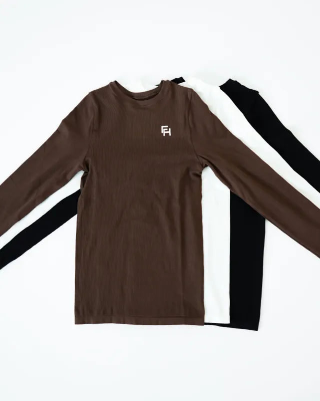 Ribbed Seamless Long Sleeve - 3 Pack sold by First Health Apparel