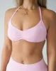 Ascend Halter Sports Bra - Blush sold by First Health Apparel