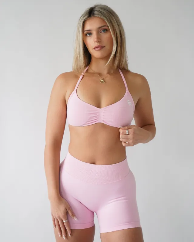 Ascend Halter Sports Bra - Blush sold by First Health Apparel
