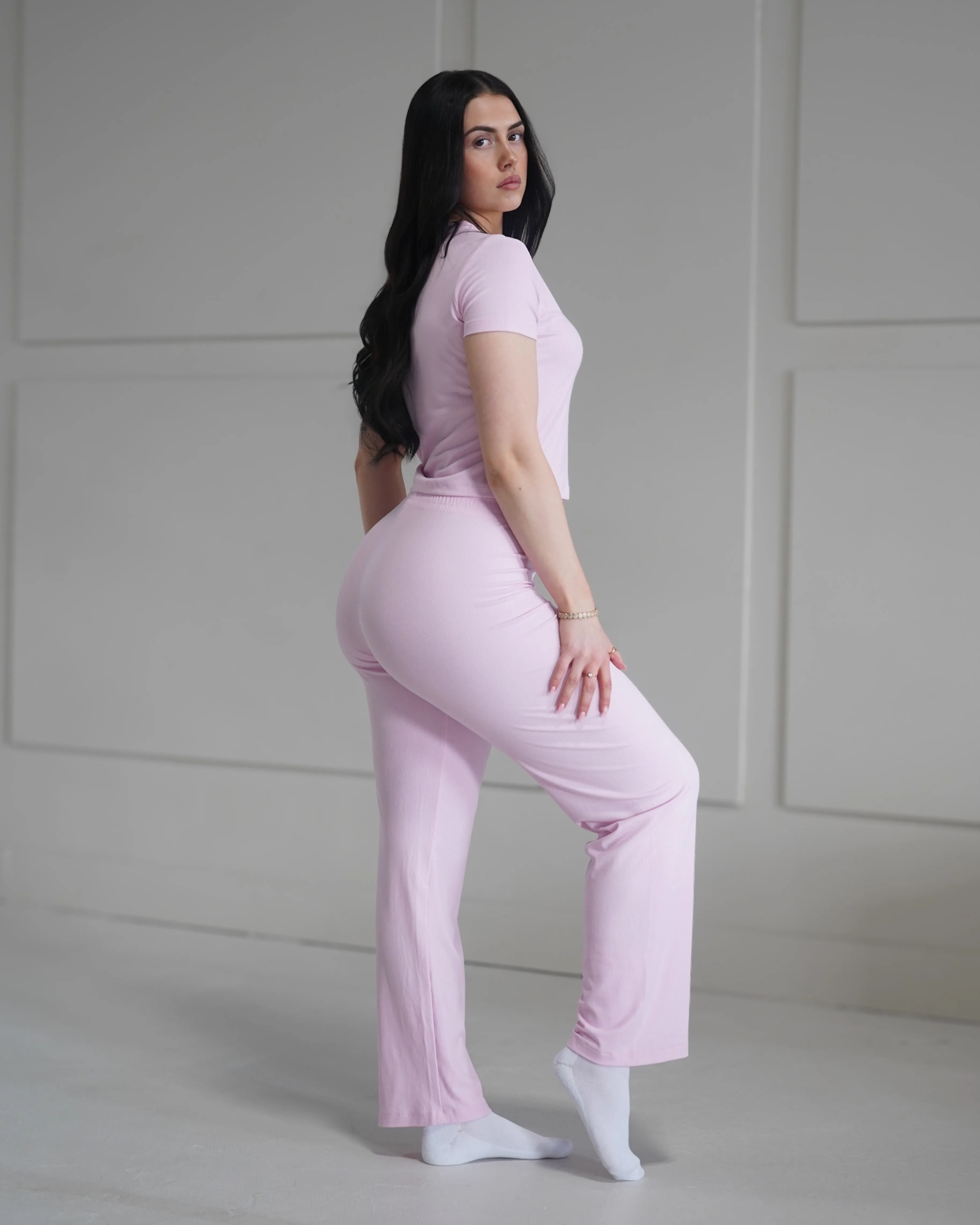 Luxe Lounge T-Shirt - Blush sold by First Health Apparel product image thumbnail 3