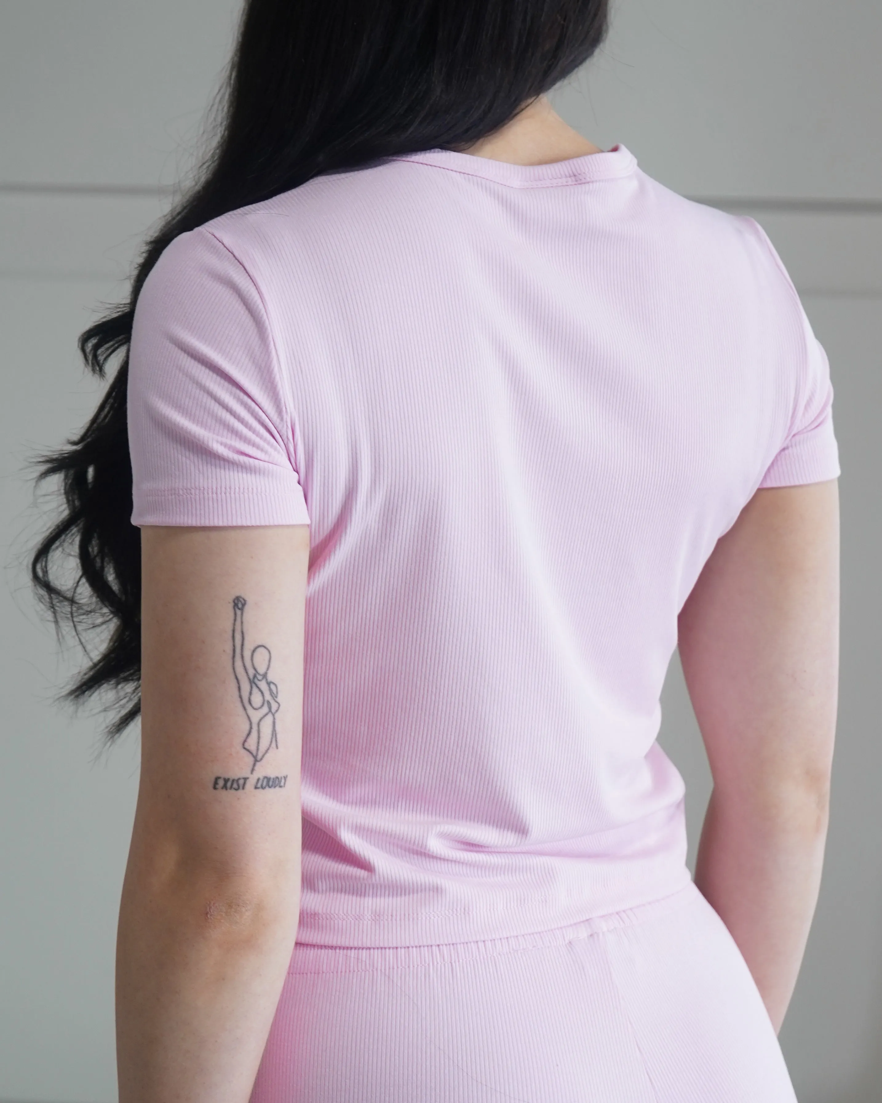 Luxe Lounge T-Shirt - Blush sold by First Health Apparel product image thumbnail 2