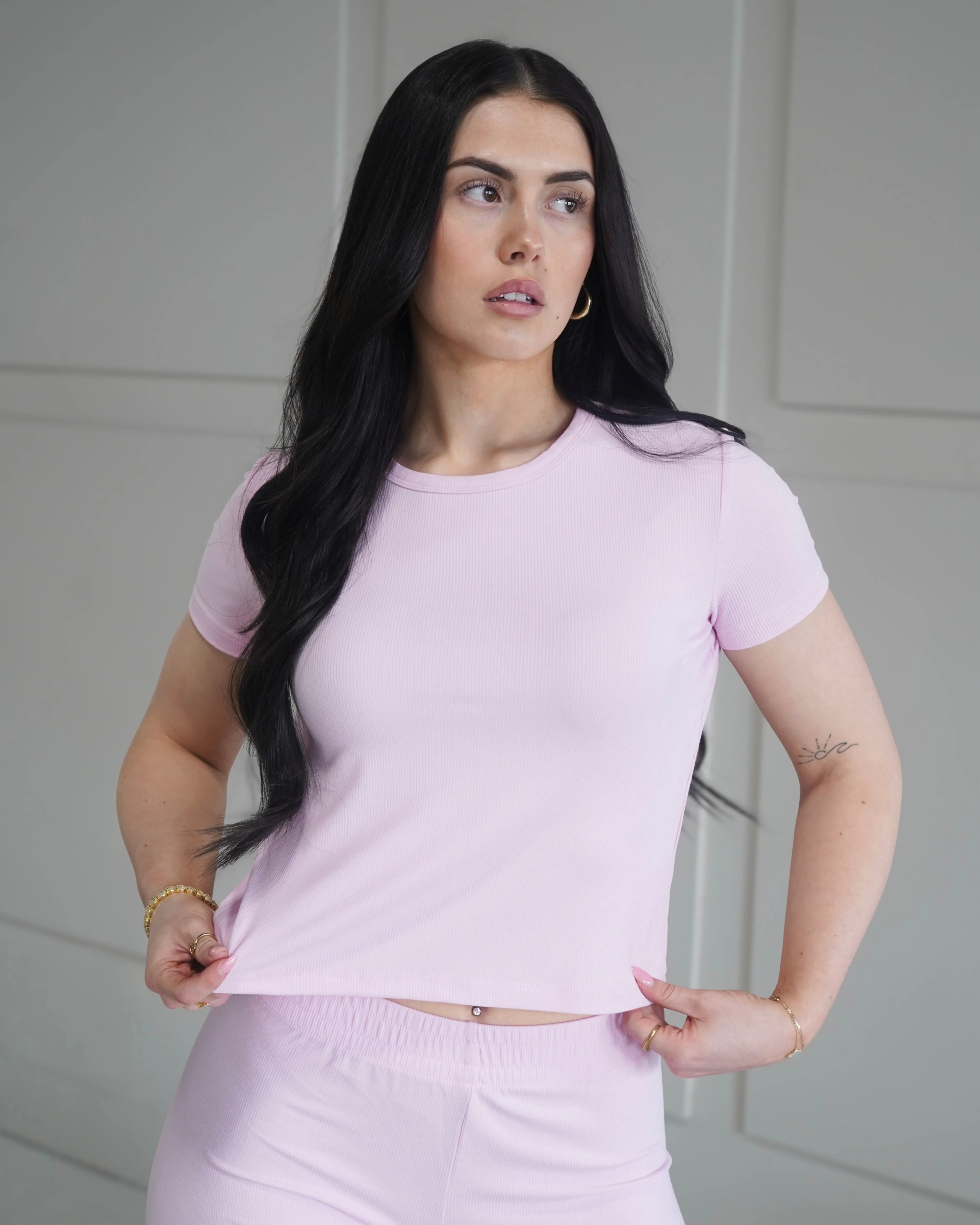 Luxe Lounge T-Shirt - Blush sold by First Health Apparel