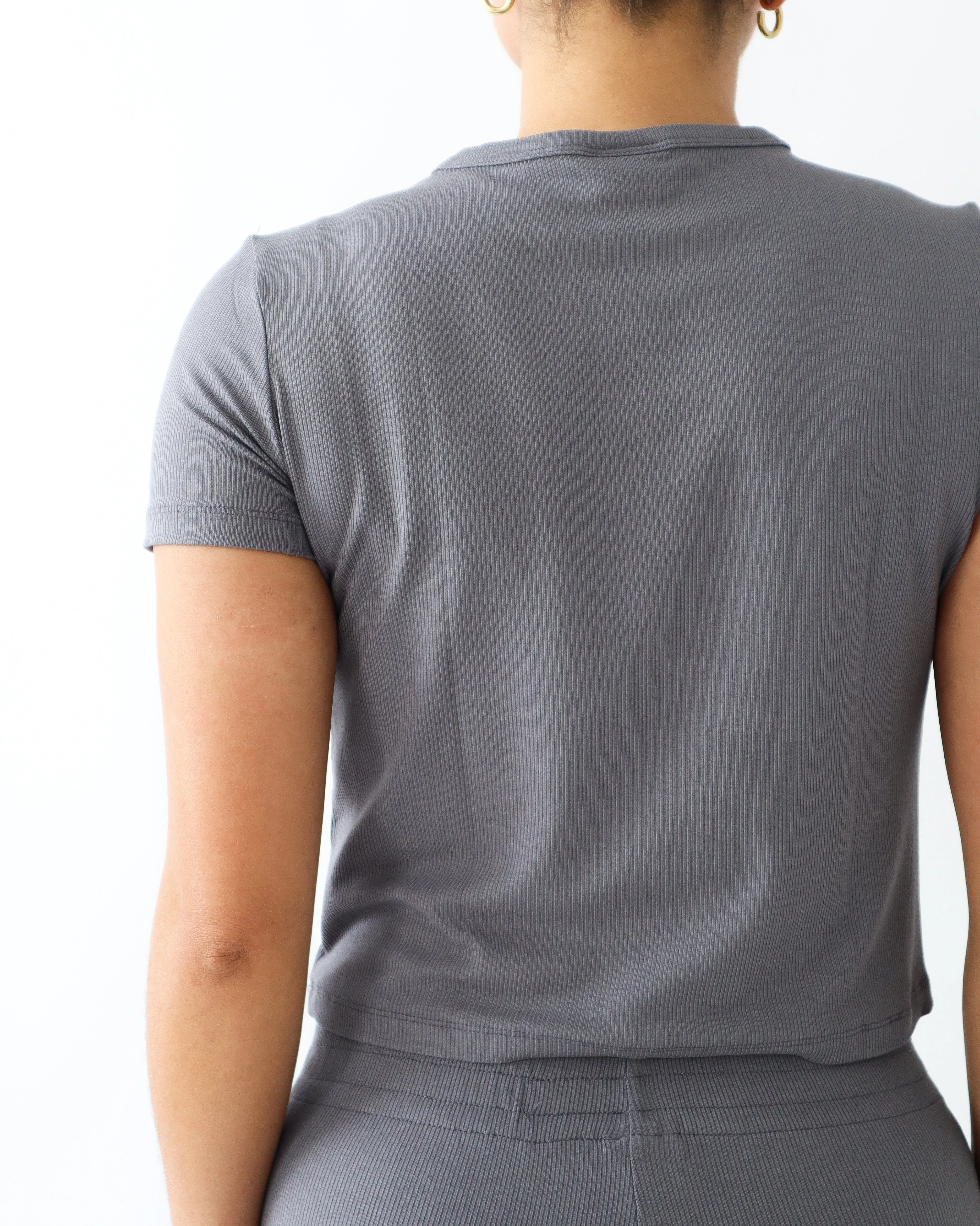 Luxe Lounge T-Shirt - Slate sold by First Health Apparel product image thumbnail 4