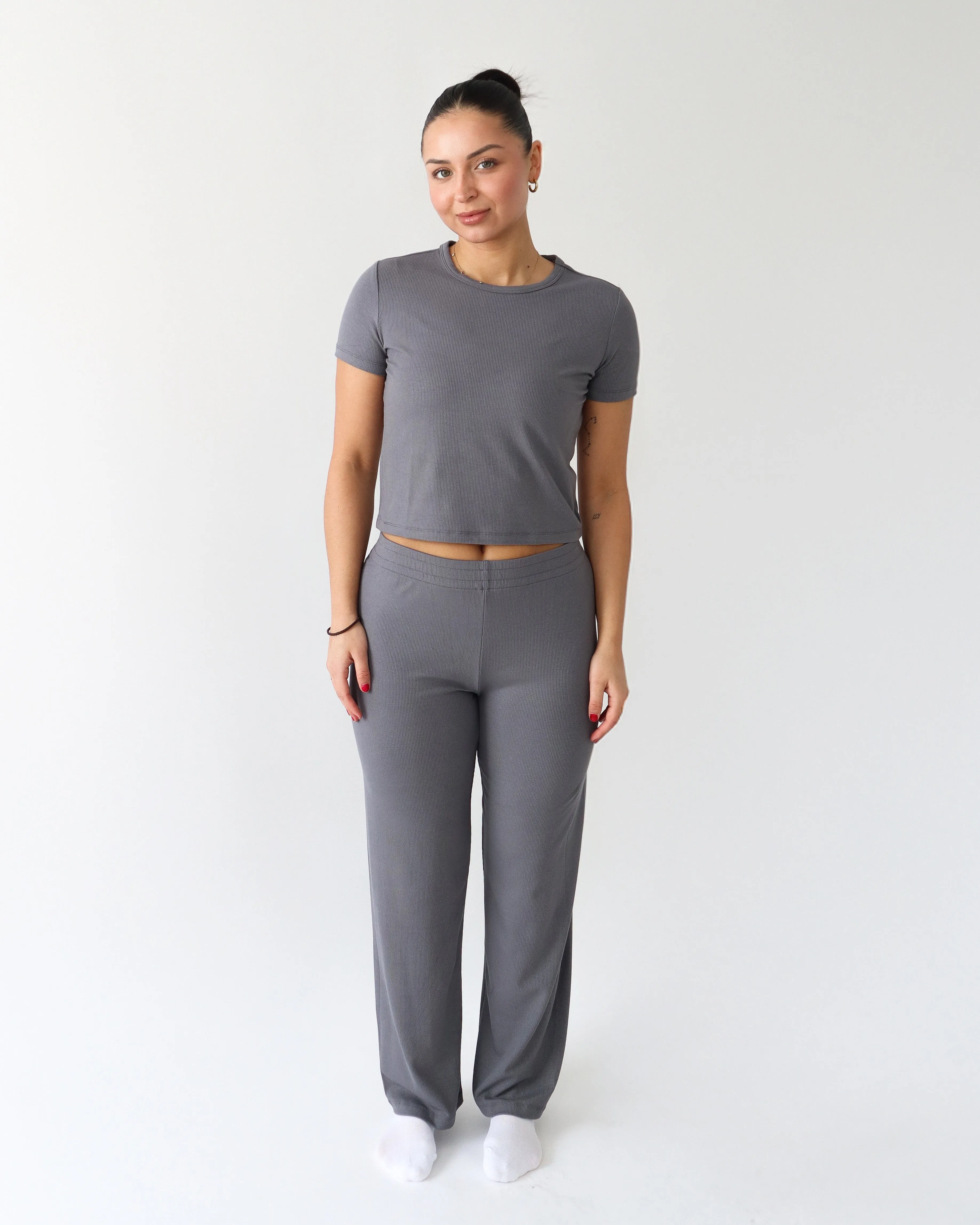 Luxe Lounge T-Shirt - Slate sold by First Health Apparel product image thumbnail 3