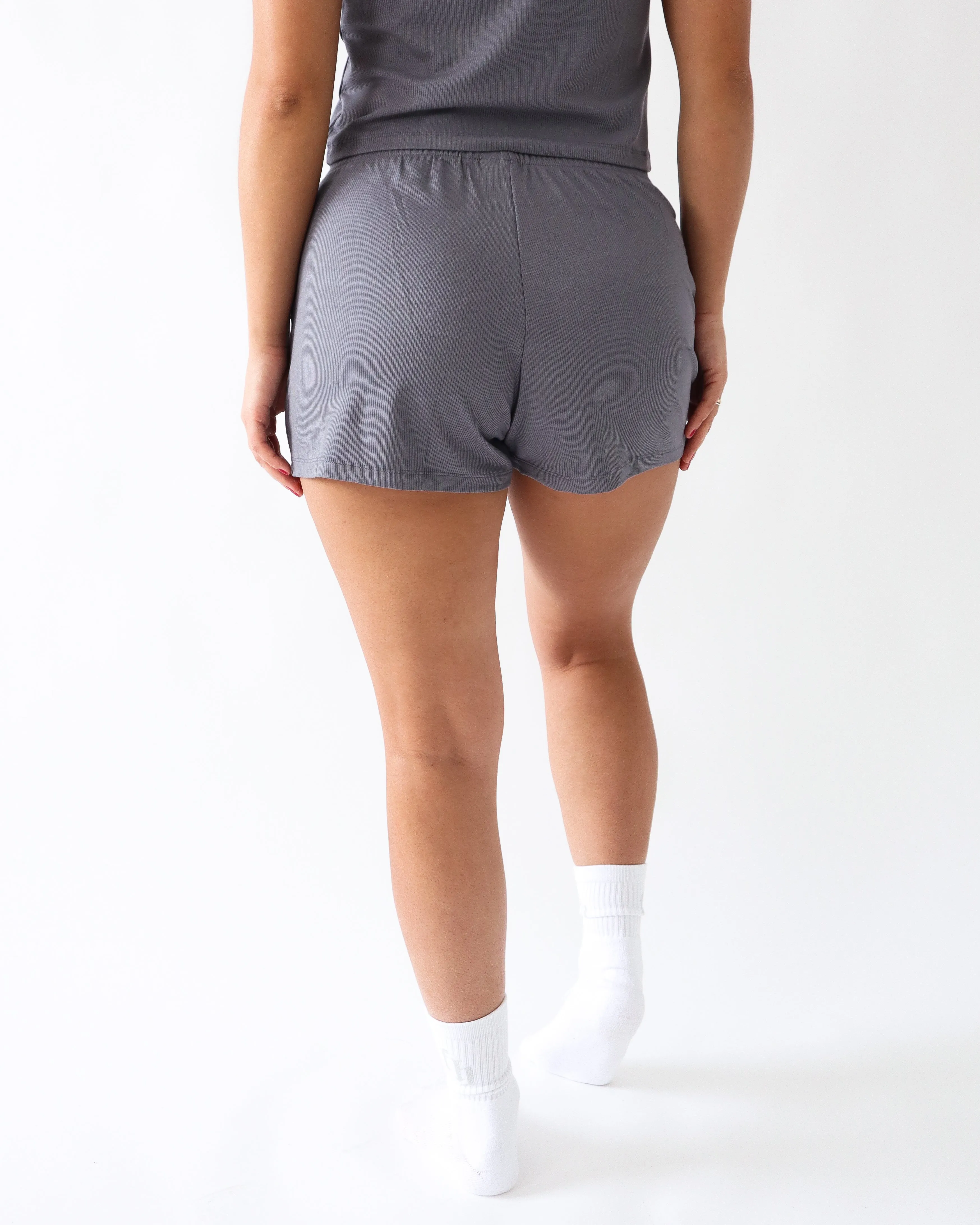 Luxe Lounge Shorts - Slate sold by First Health Apparel product image thumbnail 4