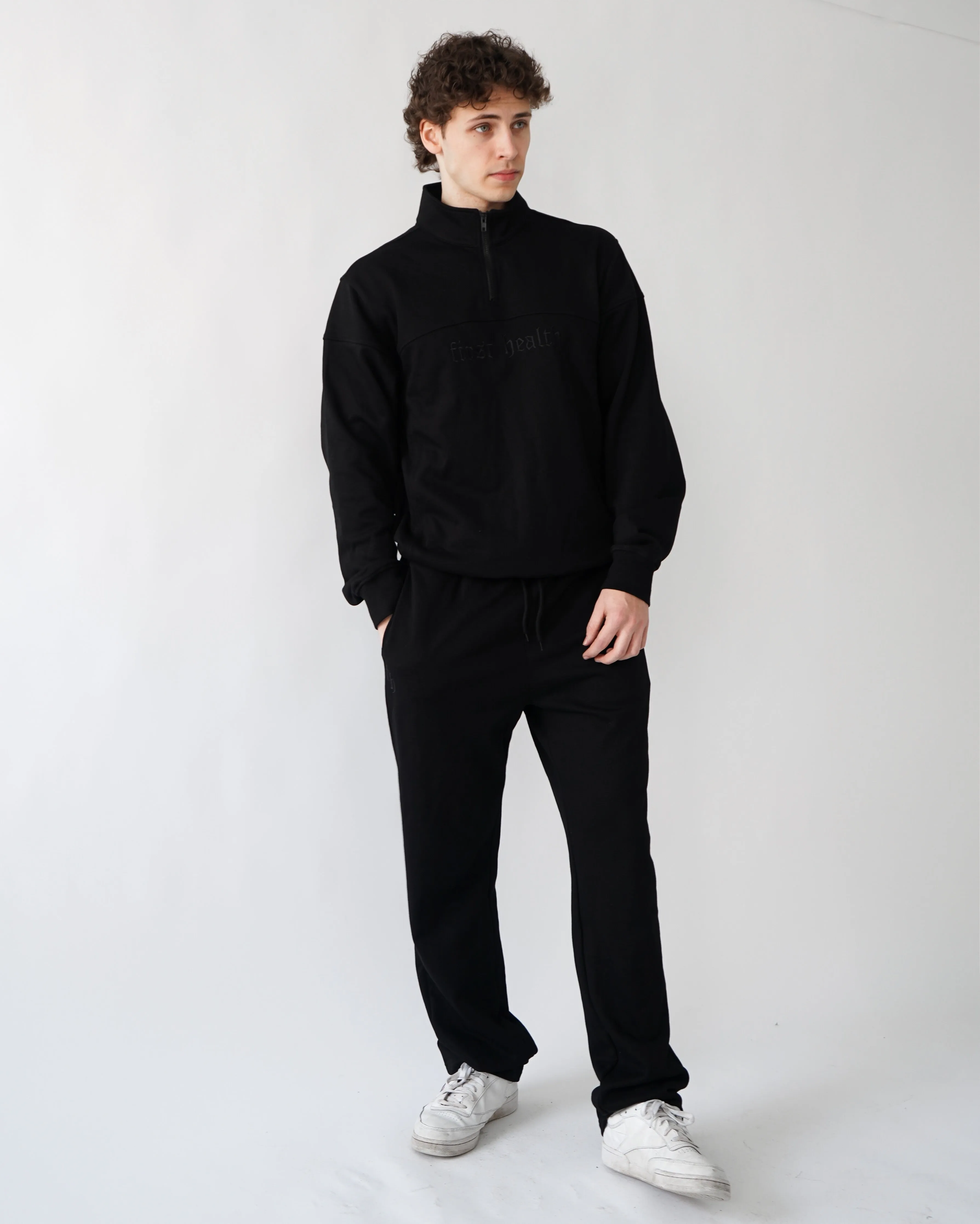 Essential Quarter Zip - Black sold by First Health Apparel product image thumbnail 2