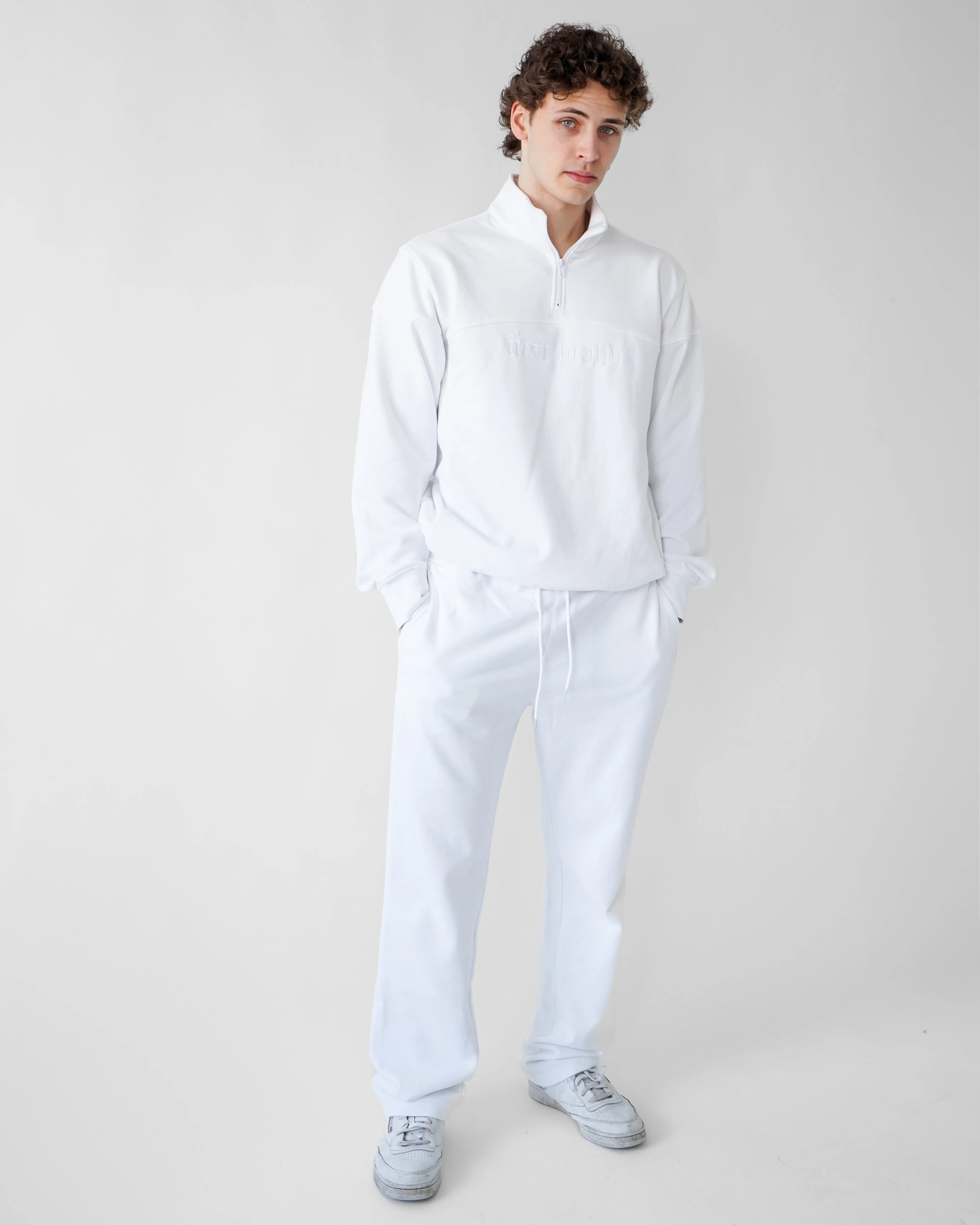 Essential Quarter Zip - White sold by First Health Apparel product image thumbnail 3