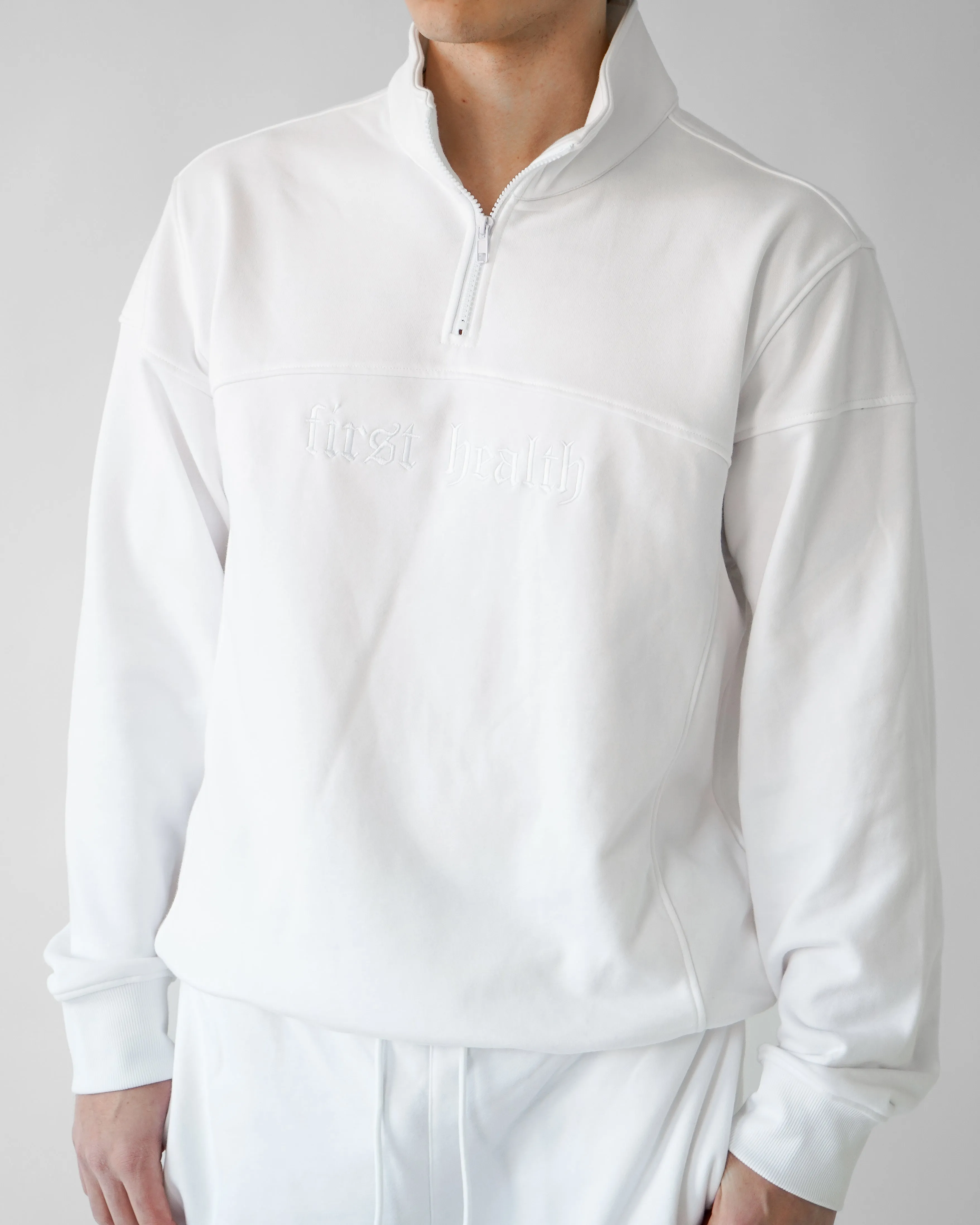 Essential Quarter Zip - White sold by First Health Apparel product image thumbnail 2