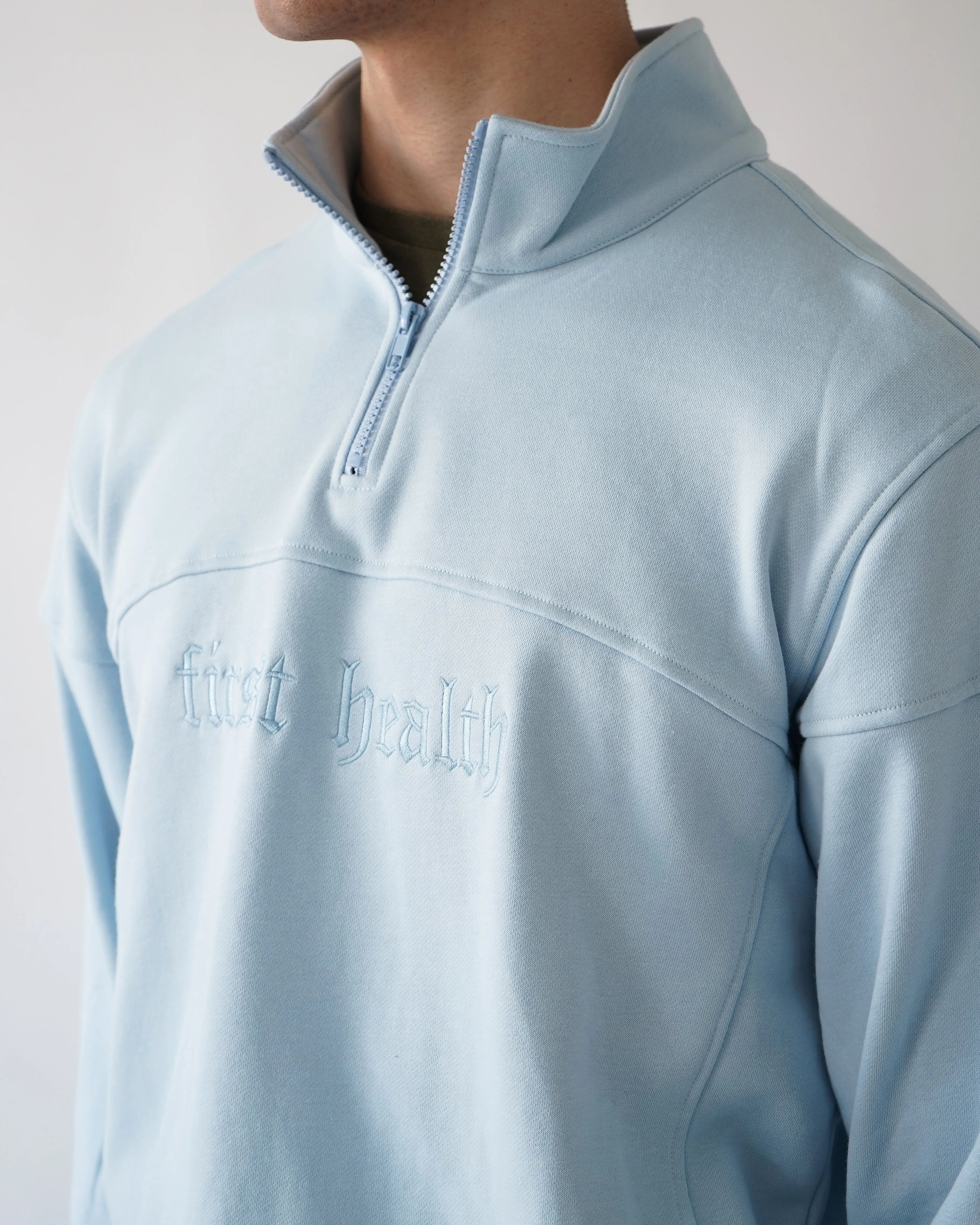 Essential Quarter Zip - Cloud sold by First Health Apparel product image thumbnail 2