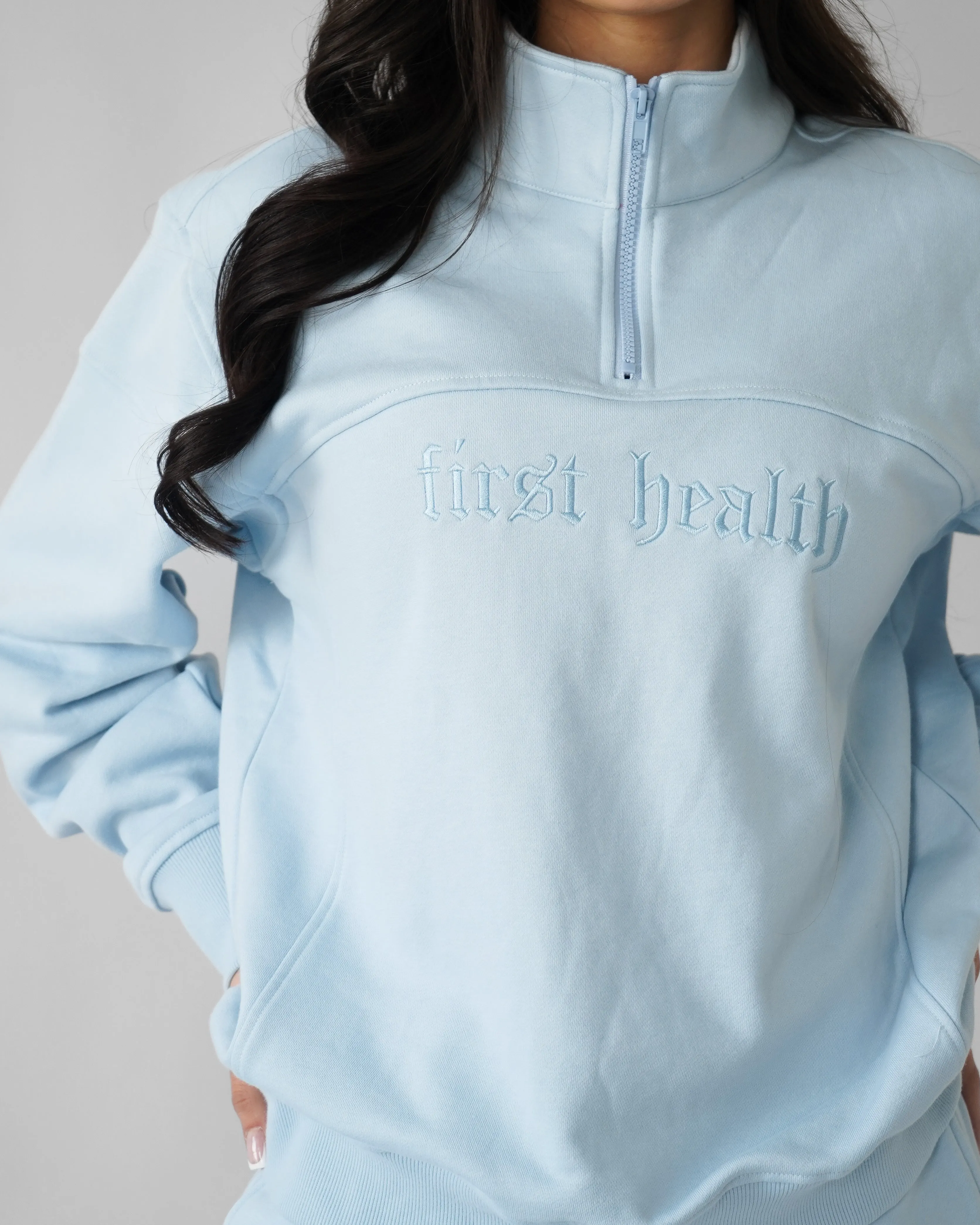 Essential Quarter Zip - Cloud sold by First Health Apparel product image thumbnail 4