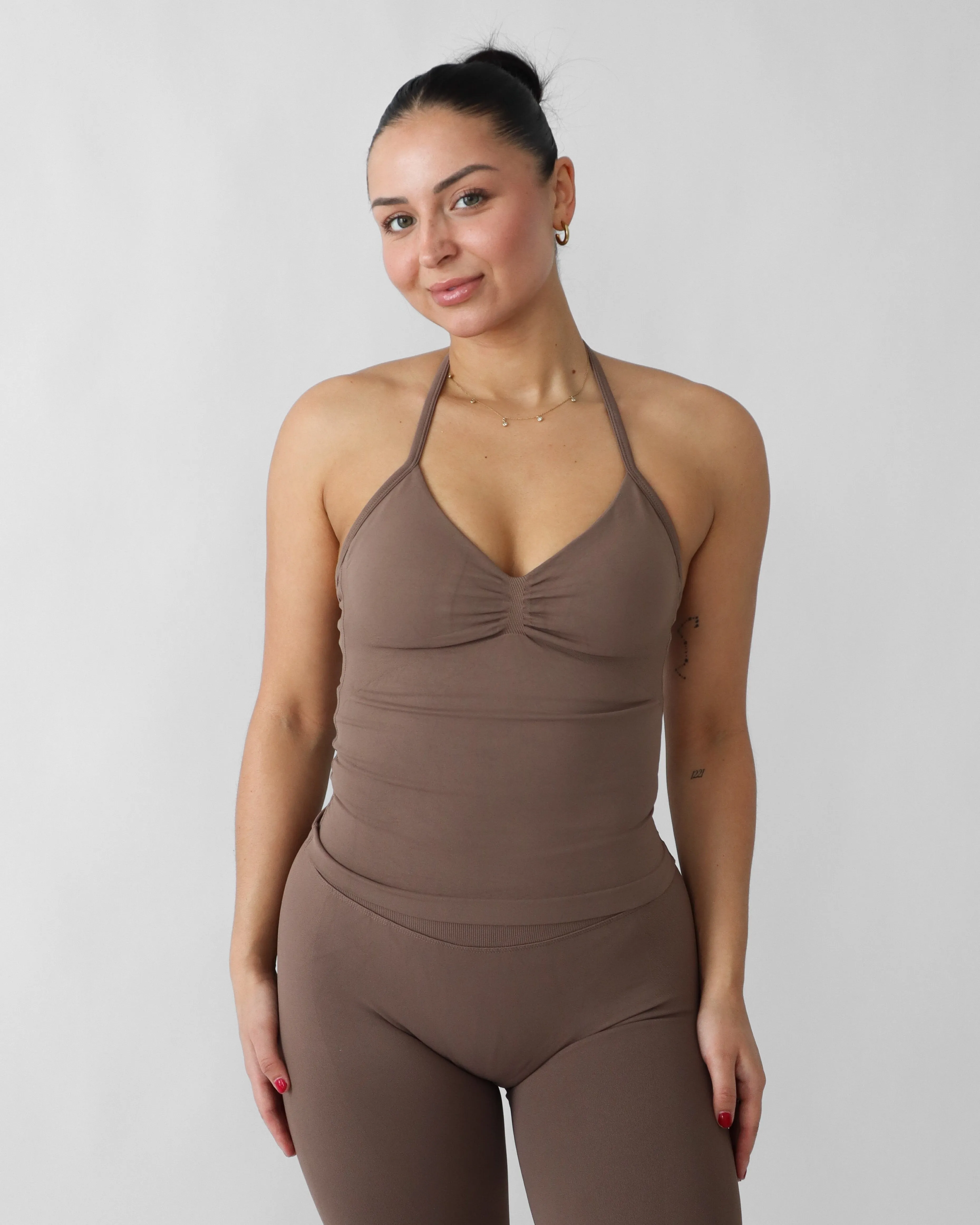 Ascend Halter Tank Top - Oak sold by First Health Apparel