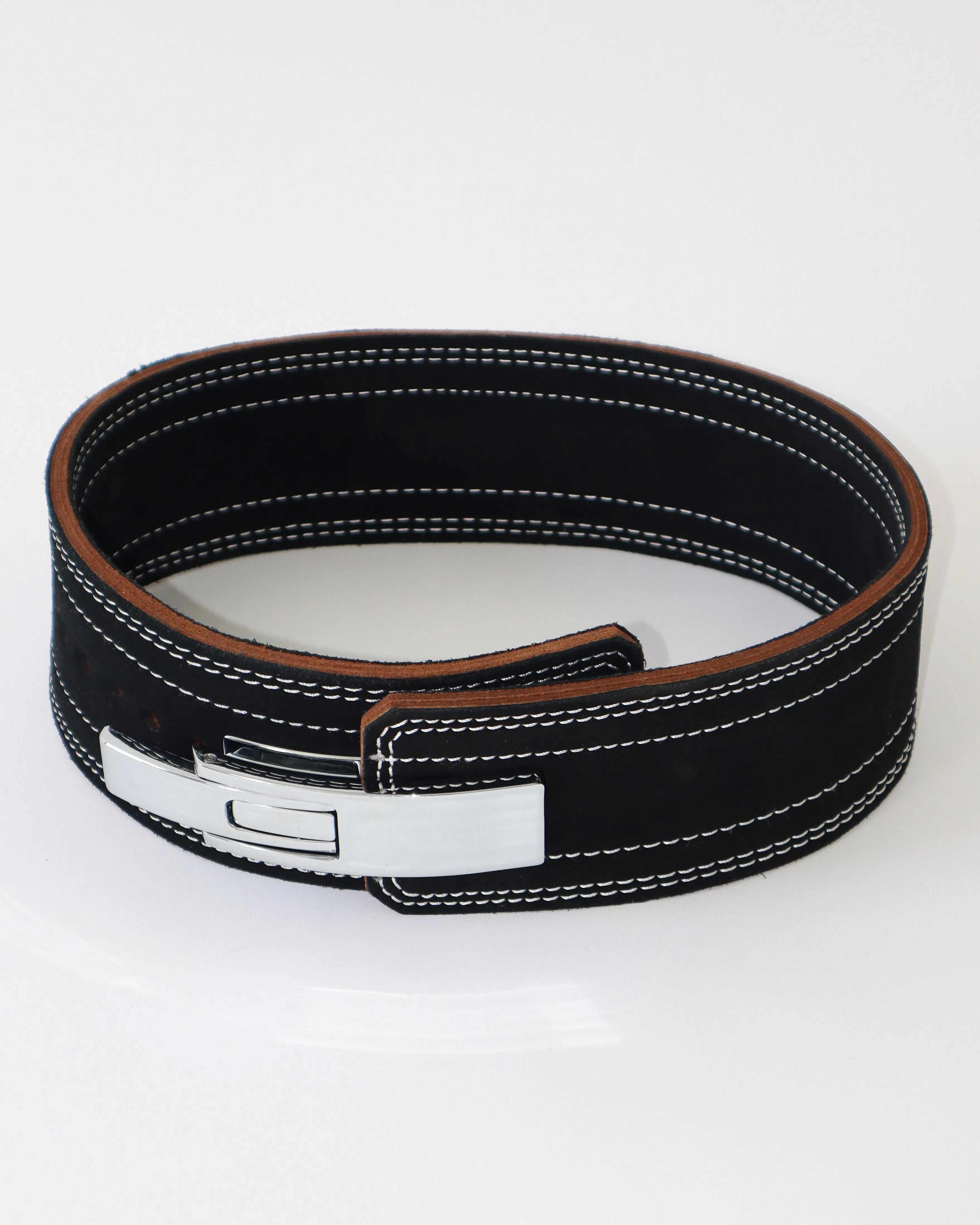 10mm 4" Suede Leather Lever Belt sold by First Health Apparel product image thumbnail 2