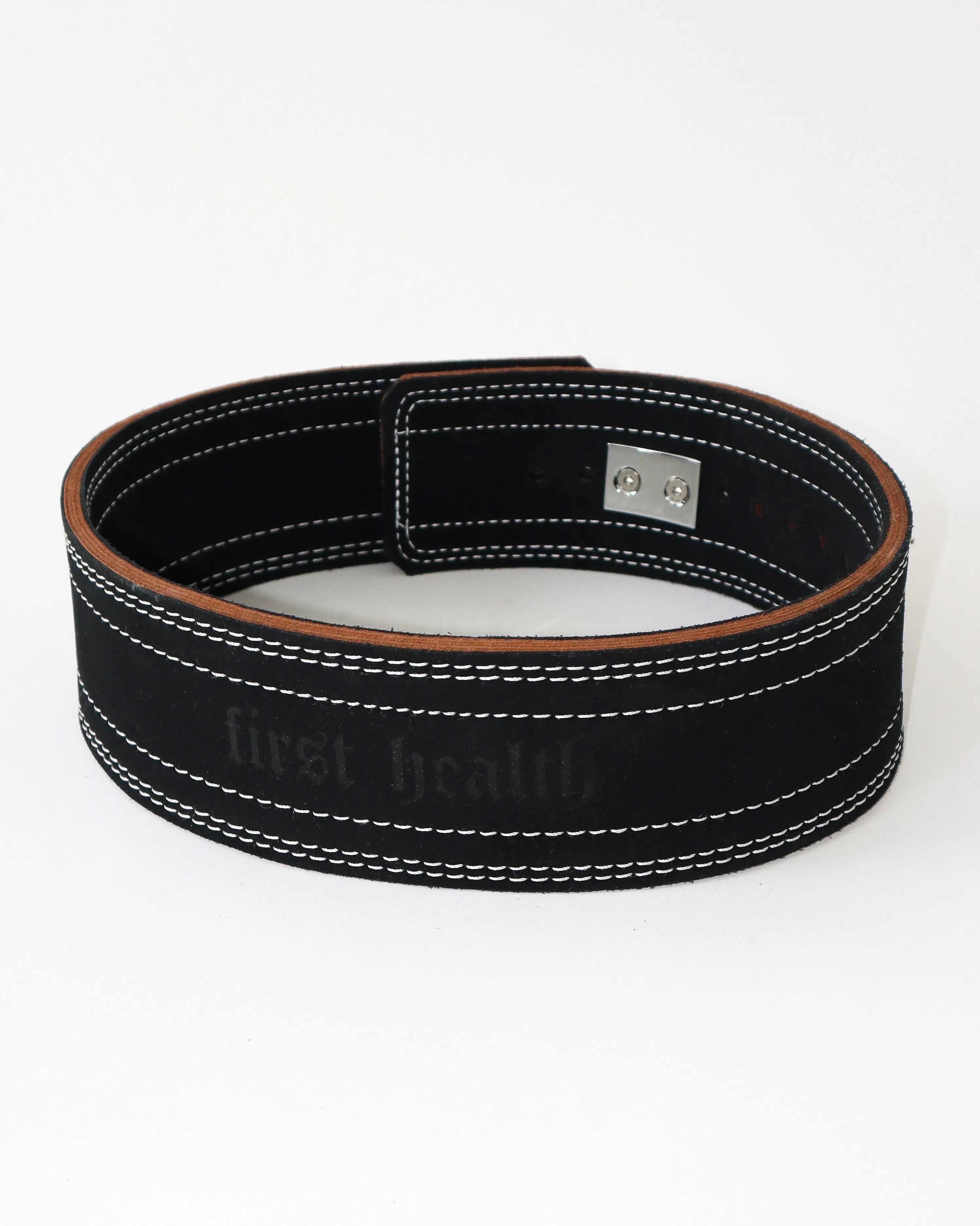 10mm 4" Suede Leather Lever Belt sold by First Health Apparel