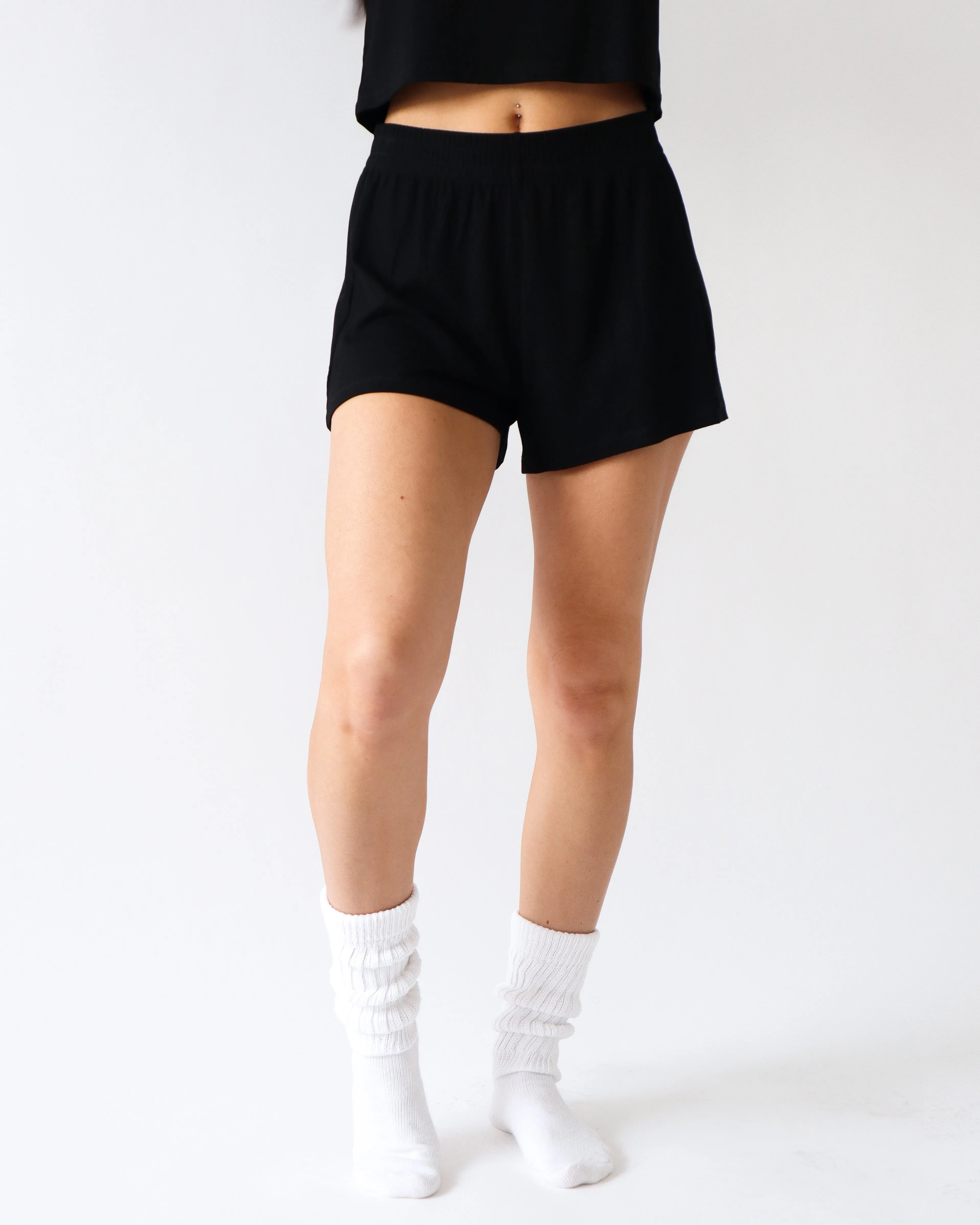 Luxe Lounge Shorts - Black sold by First Health Apparel product image thumbnail 2