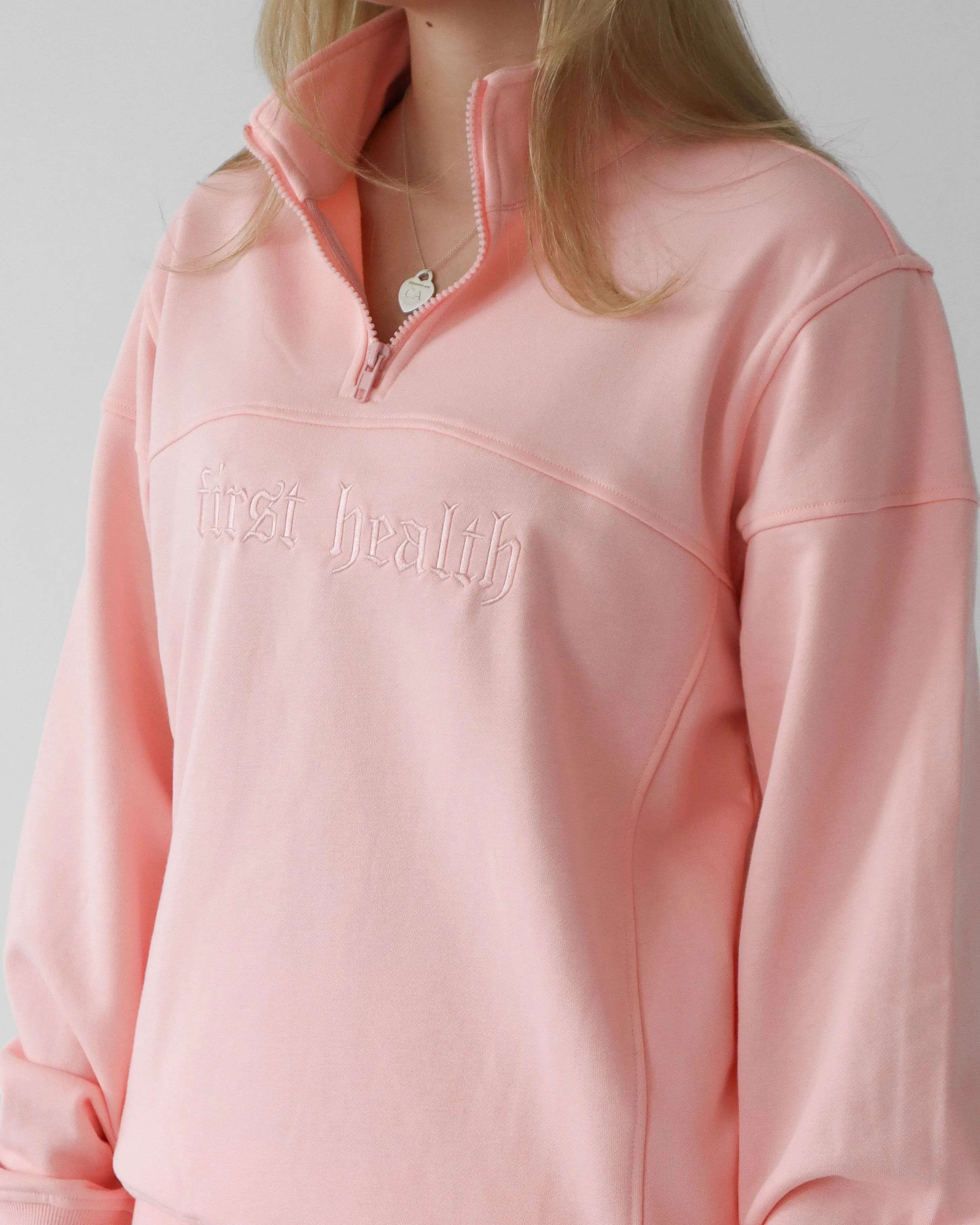 Essential Quarter Zip - Blush sold by First Health Apparel product image thumbnail 2