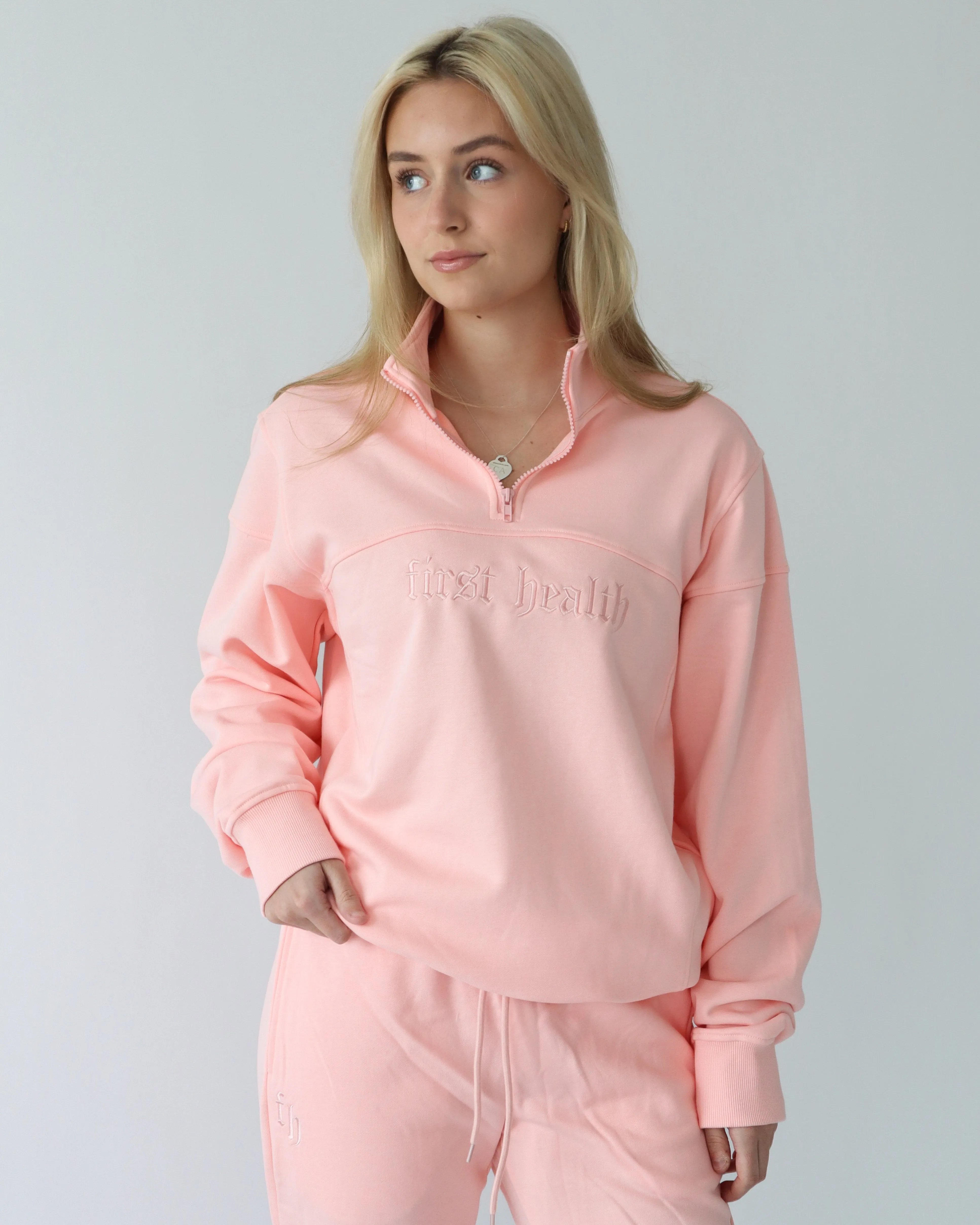 Essential Quarter Zip - Blush sold by First Health Apparel product image thumbnail 5