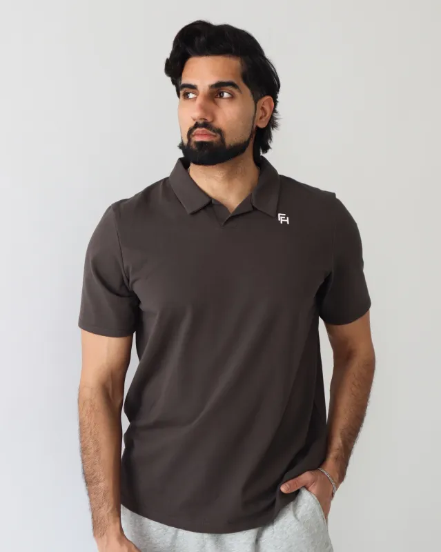 Relaxed Polo Shirt - Wood sold by First Health Apparel