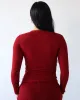 Essential Ribbed Longsleeve - Ruby sold by First Health Apparel