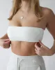 Essential Ribbed Bandeau Sports Bra - White sold by First Health Apparel