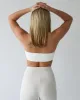 Essential Ribbed Bandeau Sports Bra - White sold by First Health Apparel