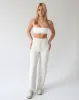 Essential Ribbed Bandeau Sports Bra - White sold by First Health Apparel