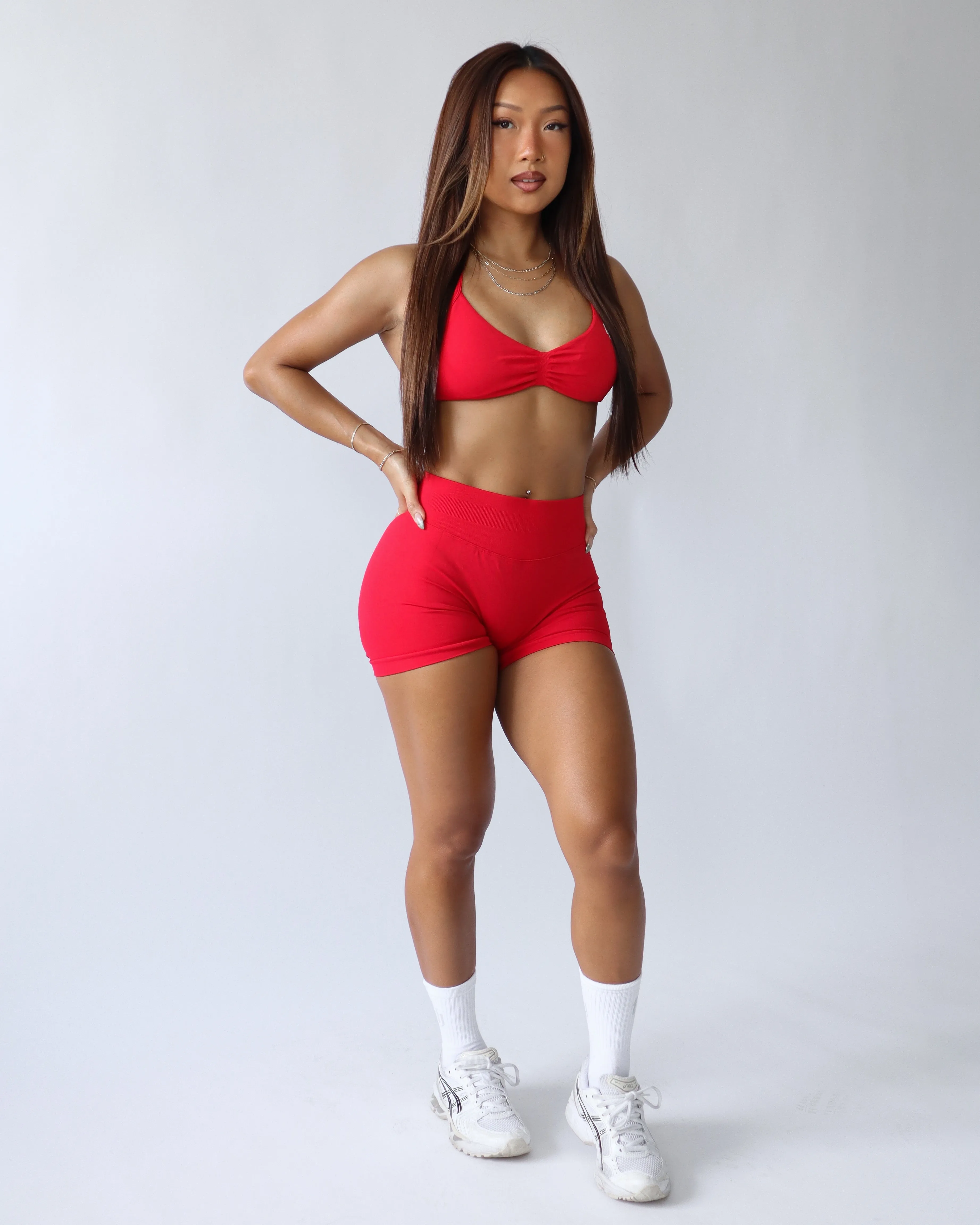 Ascend Halter Sports Bra - Strawberry sold by First Health Apparel product image thumbnail 4