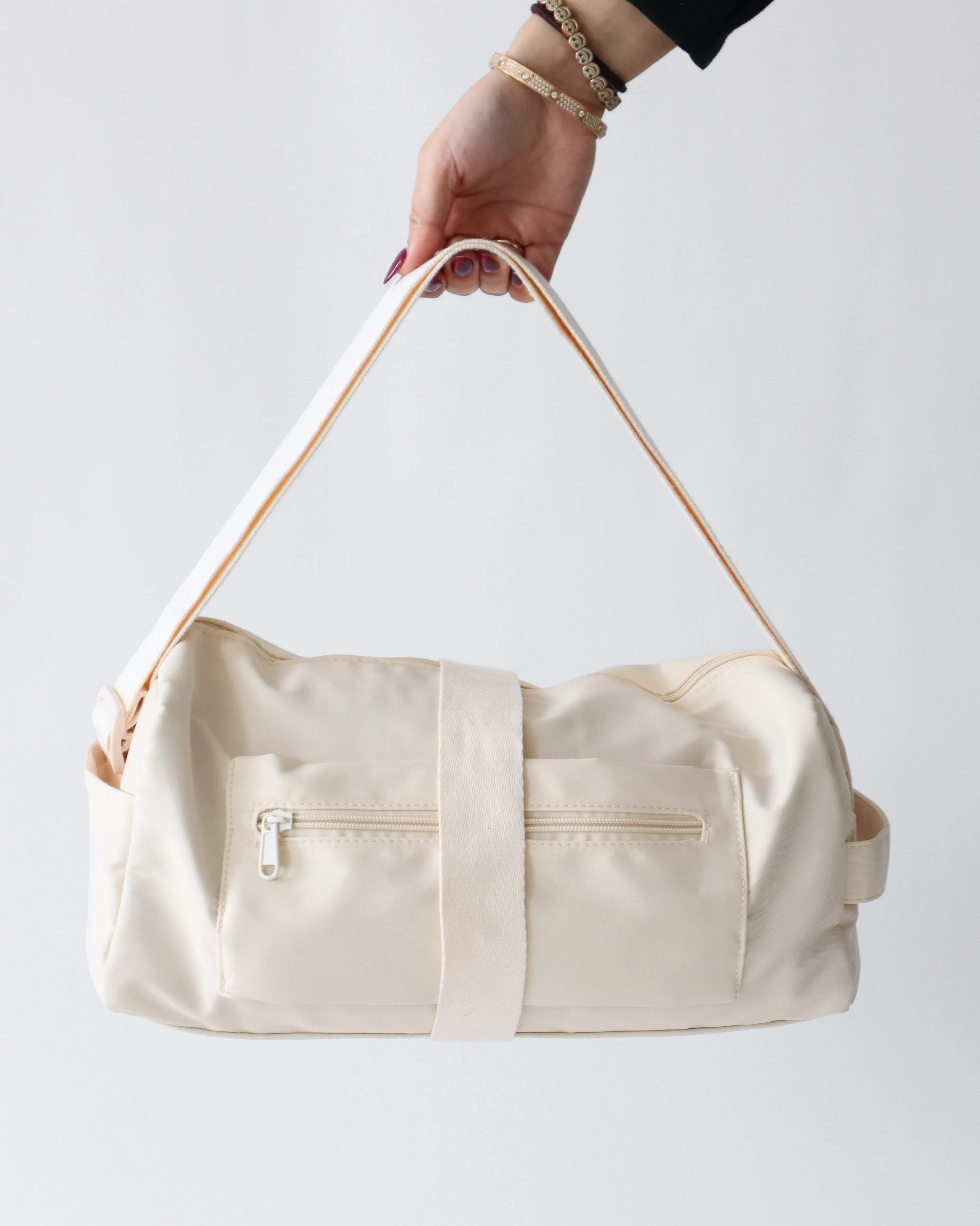 Mini D.N.D. Duffel Bag - Cream sold by First Health Apparel