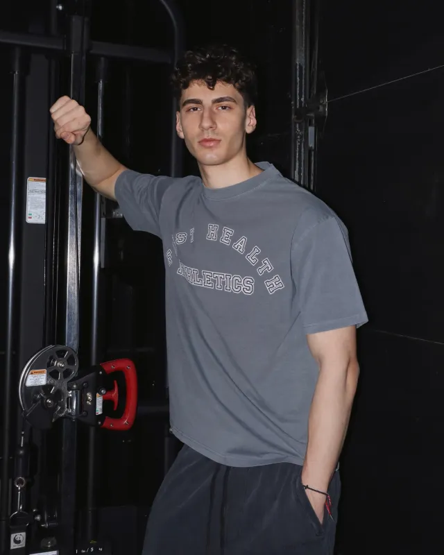 Varsity T-Shirt - Steel sold by First Health Apparel